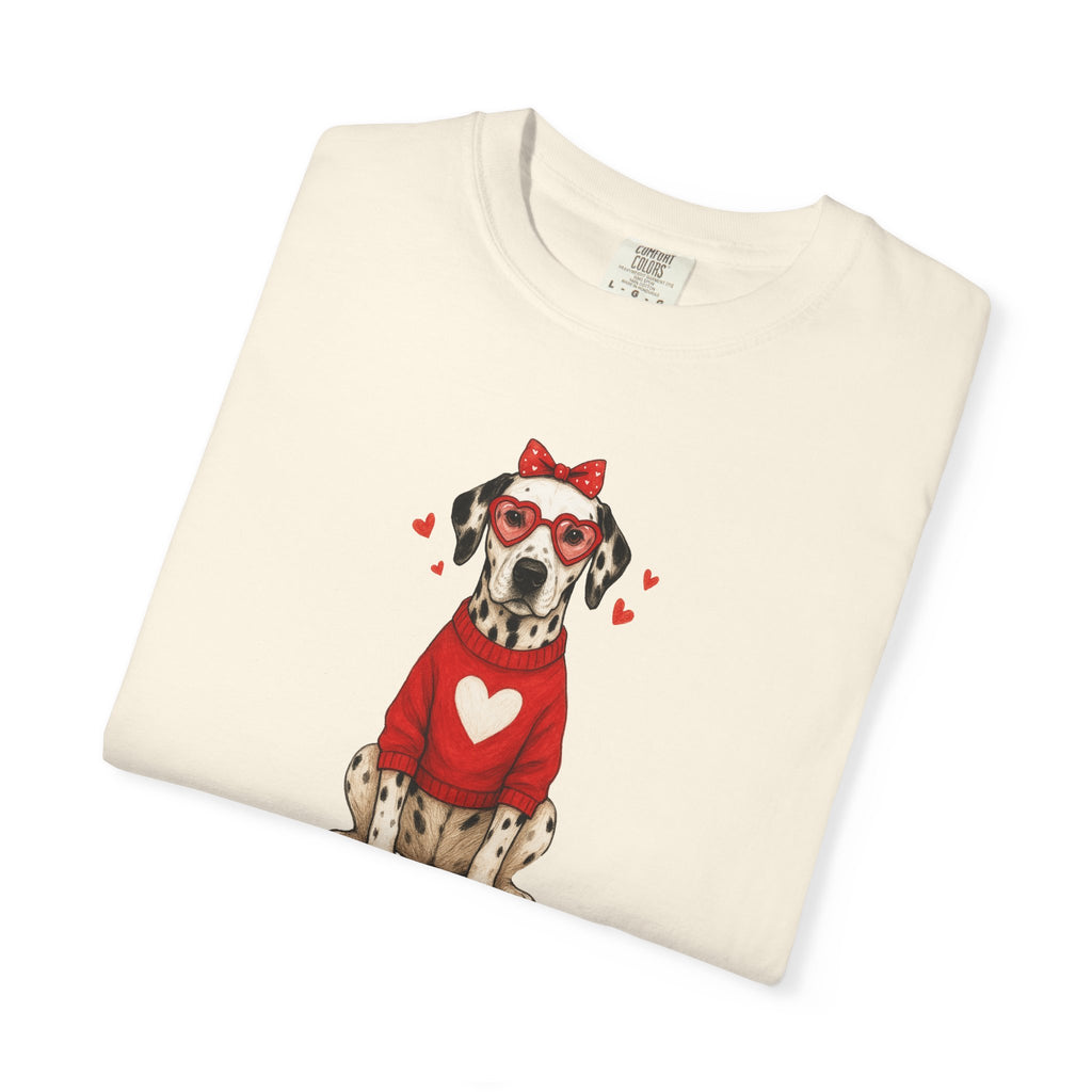 Dalmatian with glasses- Unisex Garment-Dyed T-shirt