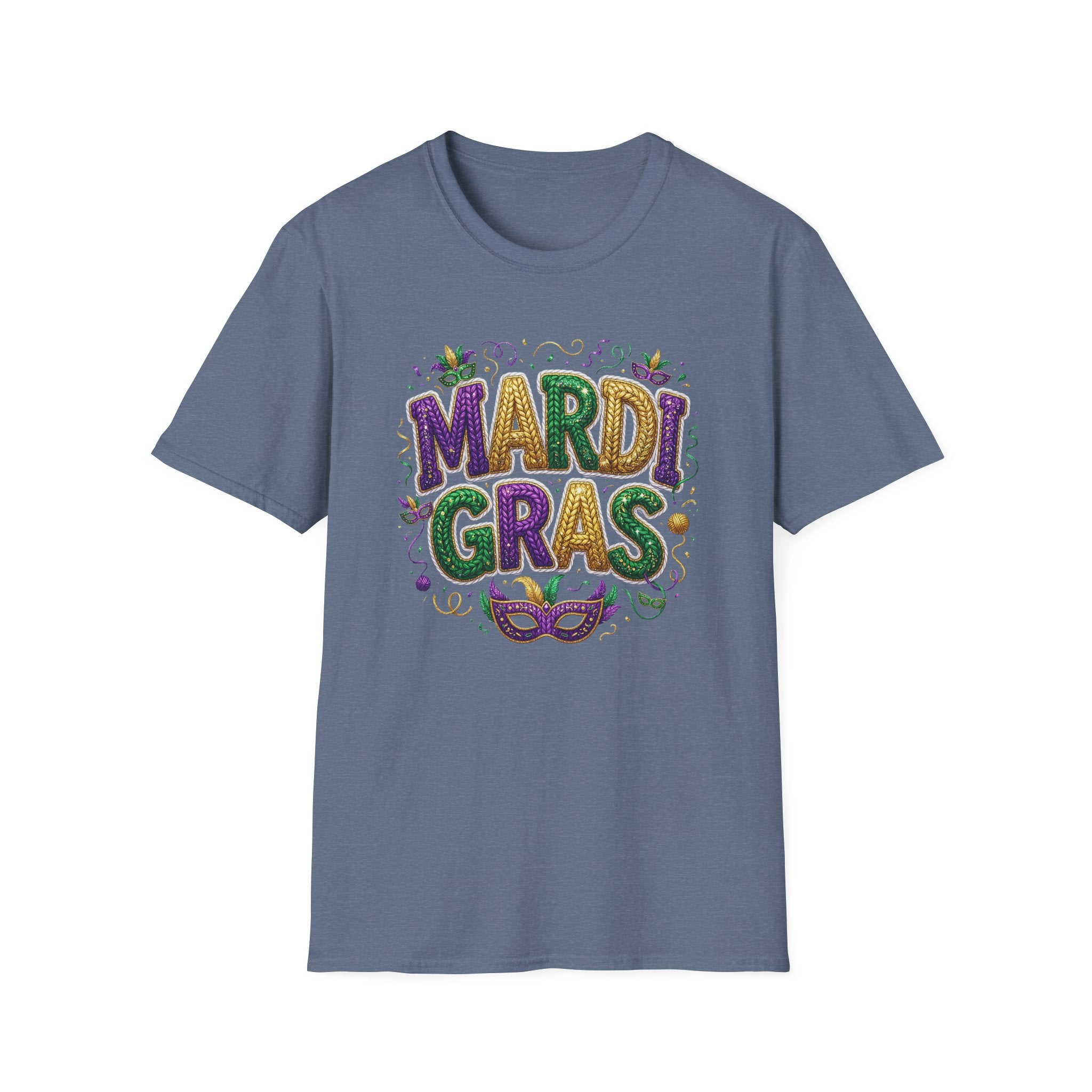 Braided Mardi Gras- Unisex Softstyle T-Shirt