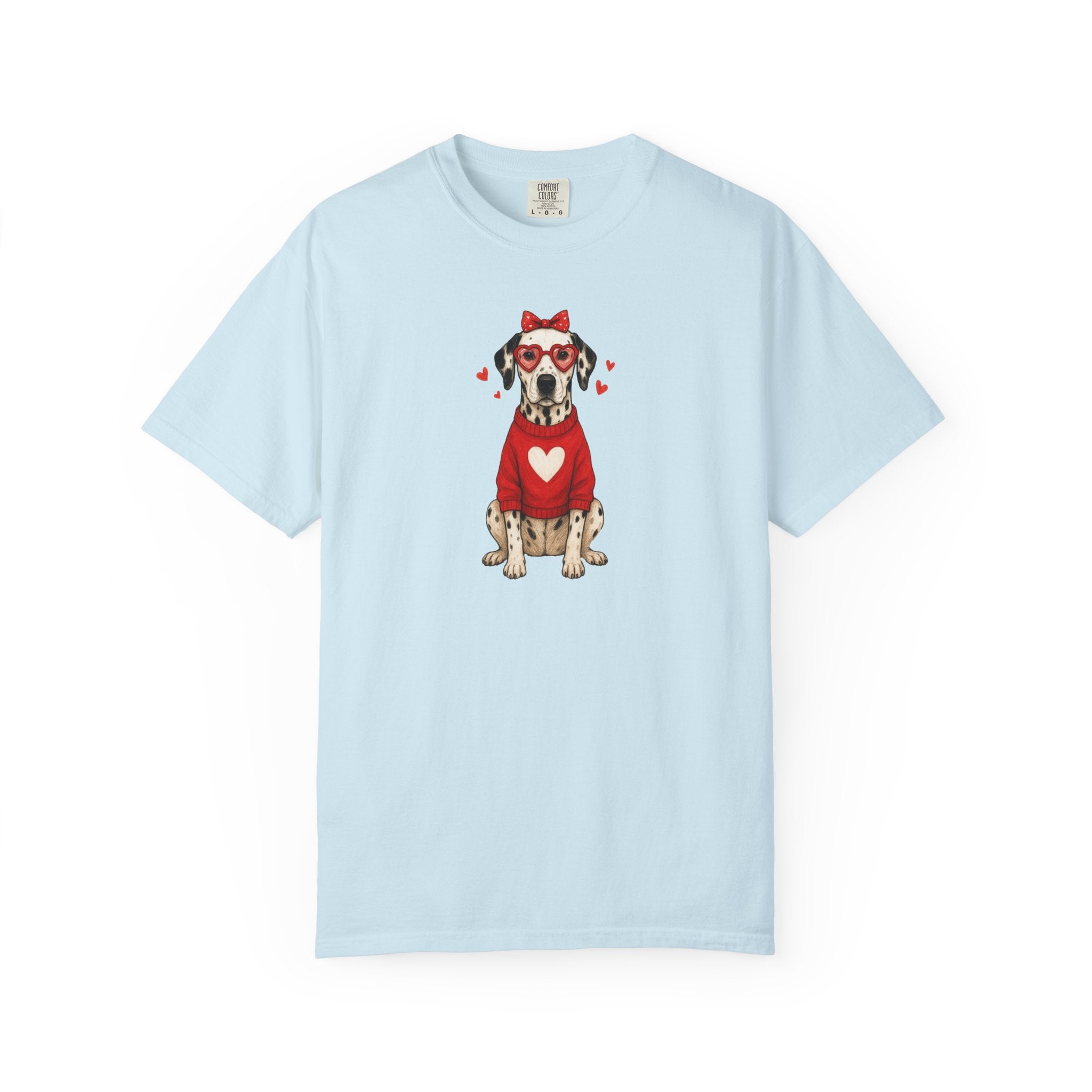 Dalmatian with glasses- Unisex Garment-Dyed T-shirt