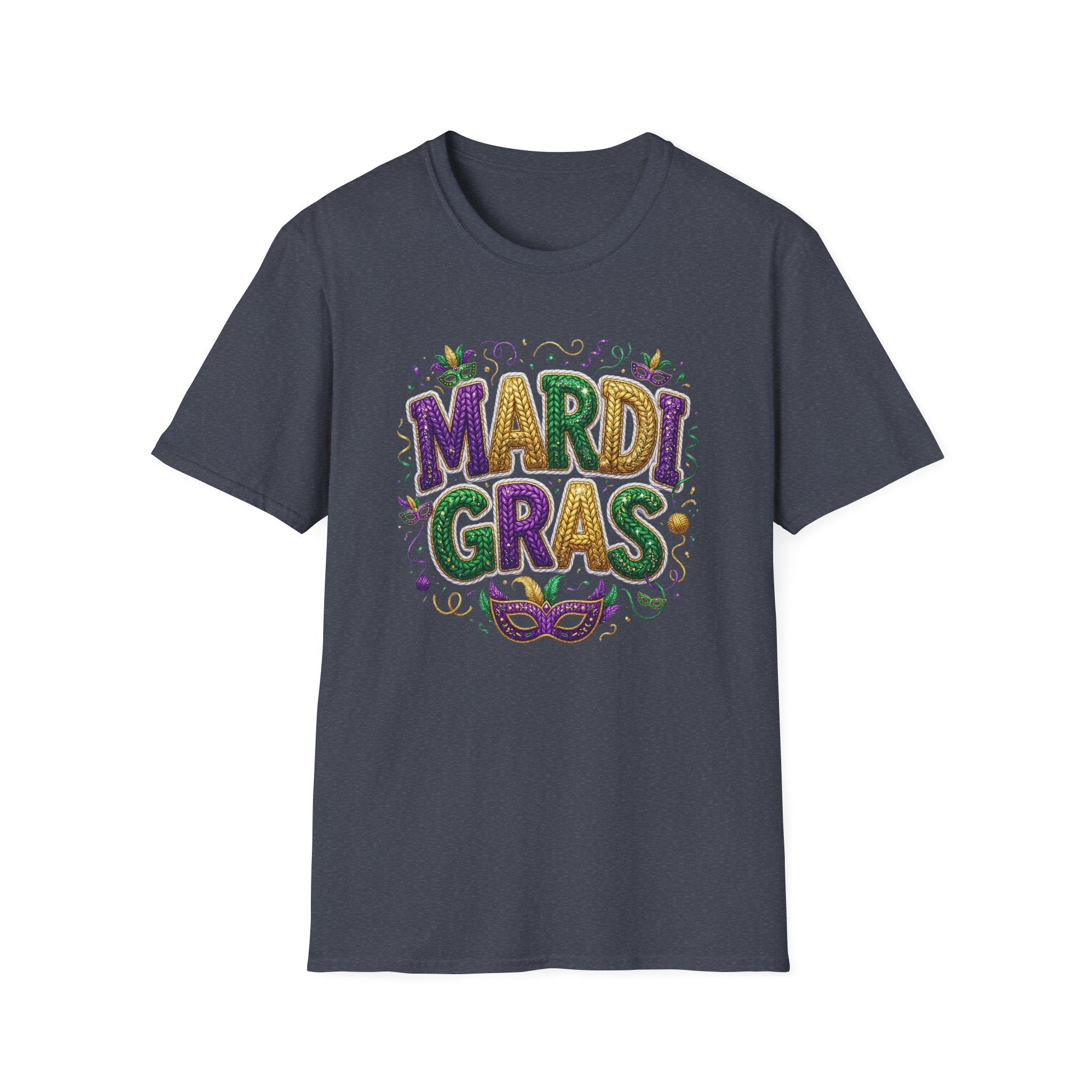 Braided Mardi Gras- Unisex Softstyle T-Shirt