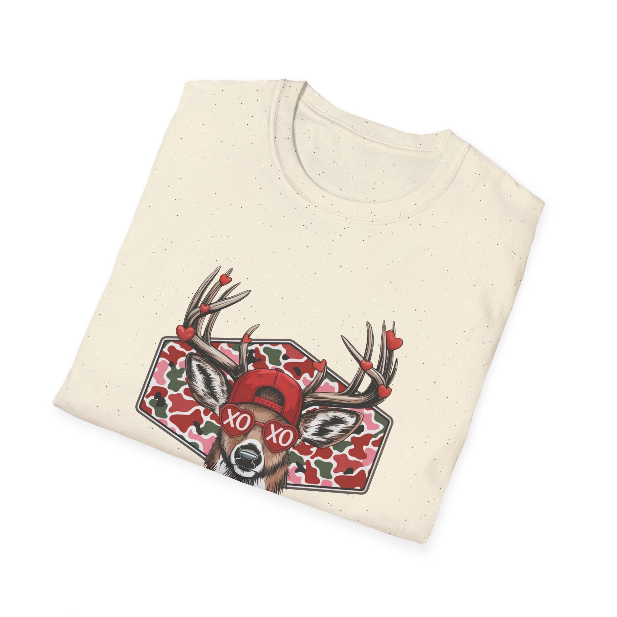 Deer Valentine- Unisex Softstyle T-Shirt