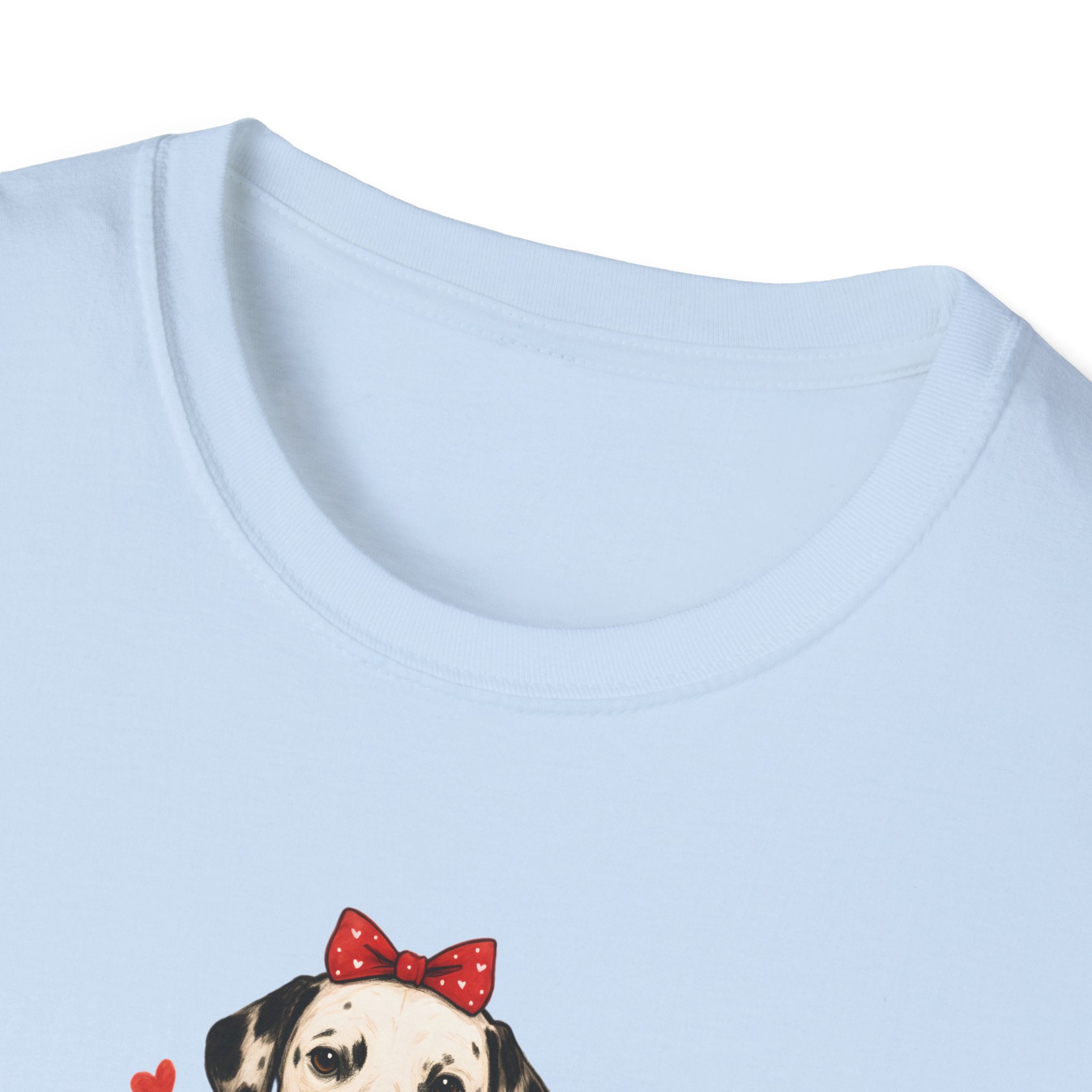 Dalmatian Head bow- Unisex Softstyle T-Shirt
