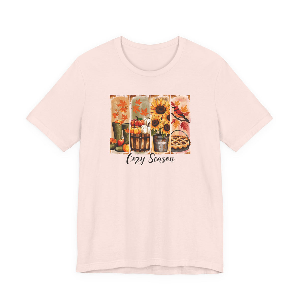 Cozy Season Fall Tee — Sunflower Pumpkin Autumn Graphic Shirt