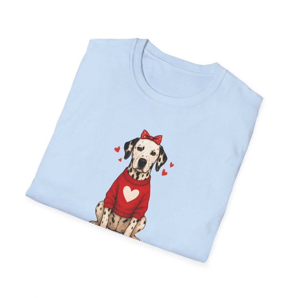 Dalmatian Head bow- Unisex Softstyle T-Shirt