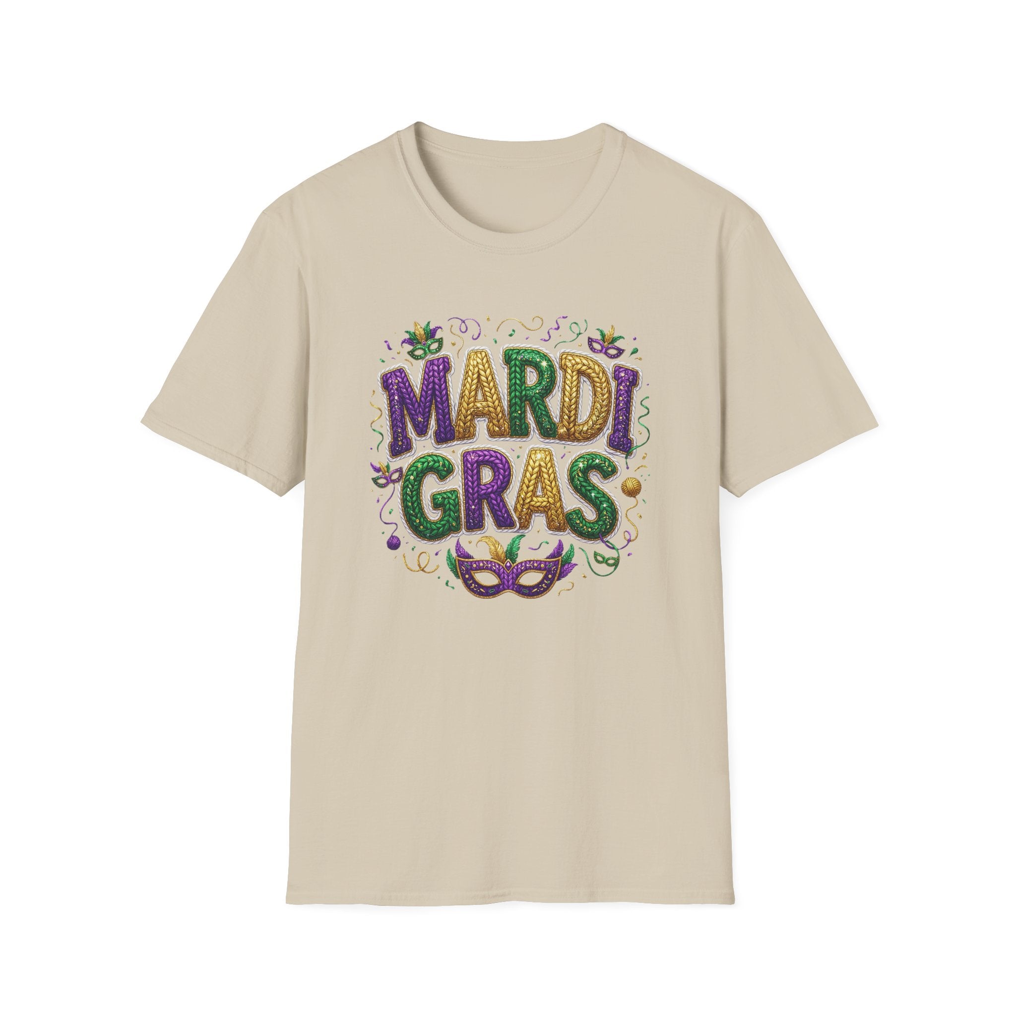 Braided Mardi Gras- Unisex Softstyle T-Shirt