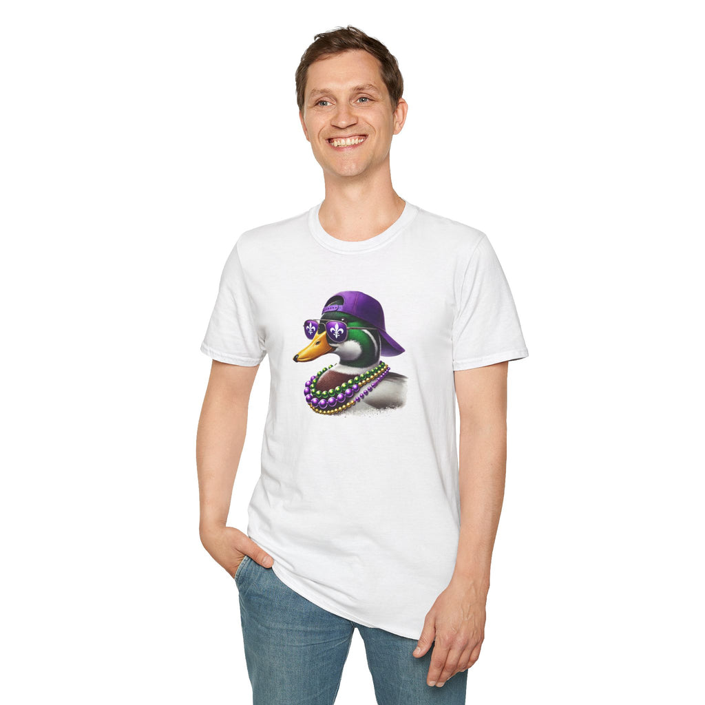 Ducking Mardi Gras- Unisex Softstyle T-Shirt