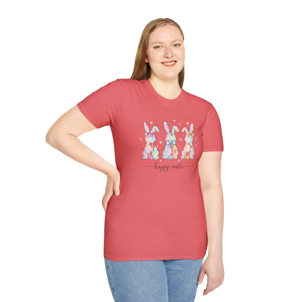 Spring Color Bunny- Unisex Softstyle T-Shirt