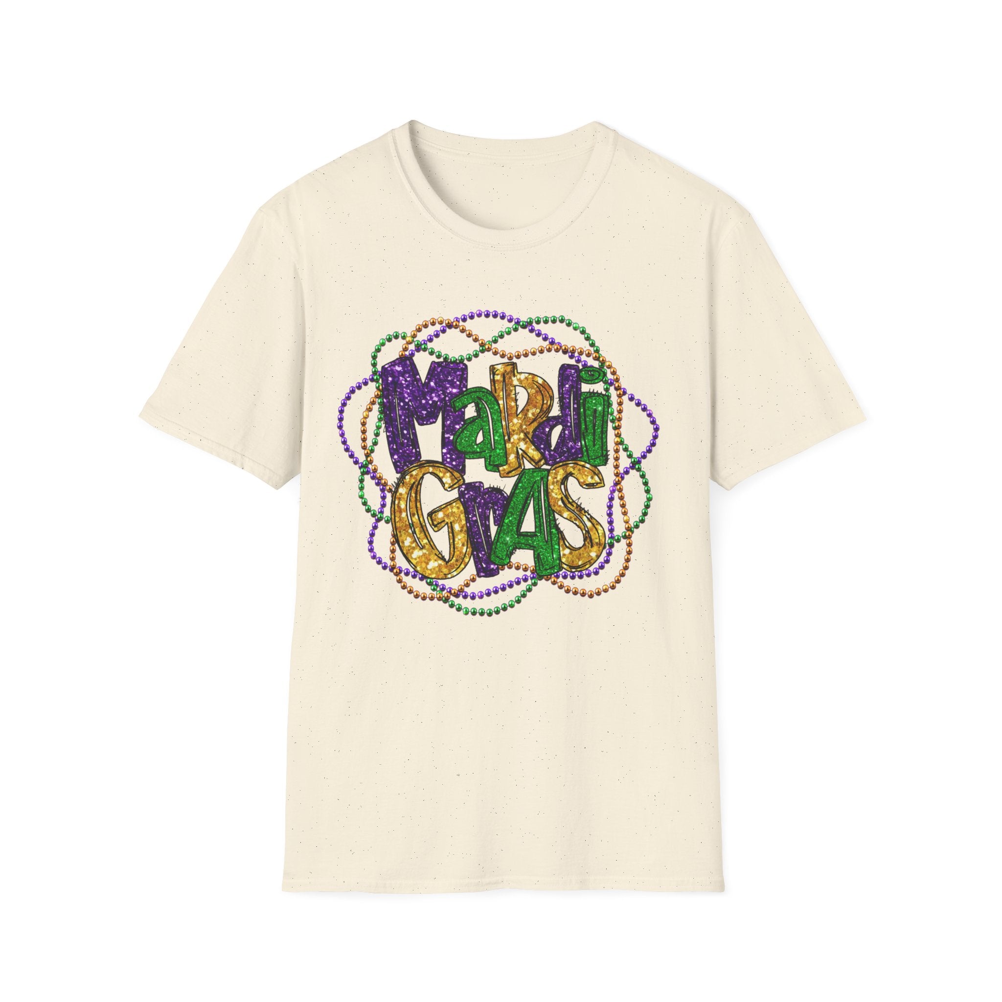 Mardi Gras Beads- Unisex Softstyle T-Shirt