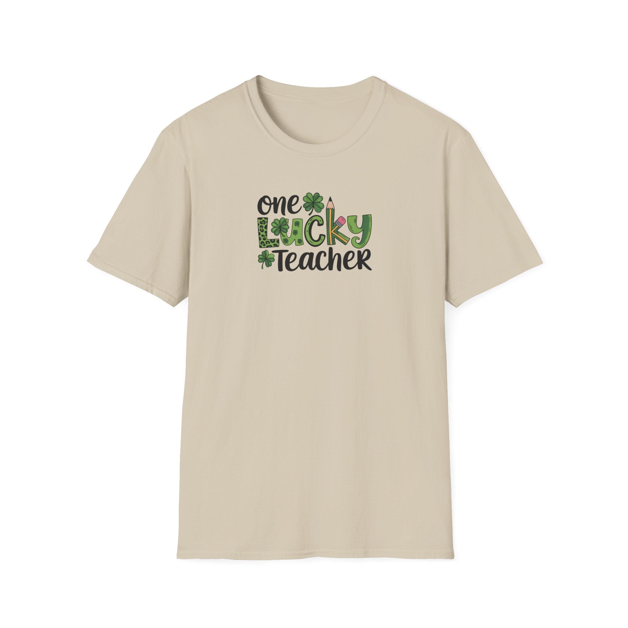 One Lucky Teacher- Unisex Softstyle T-Shirt