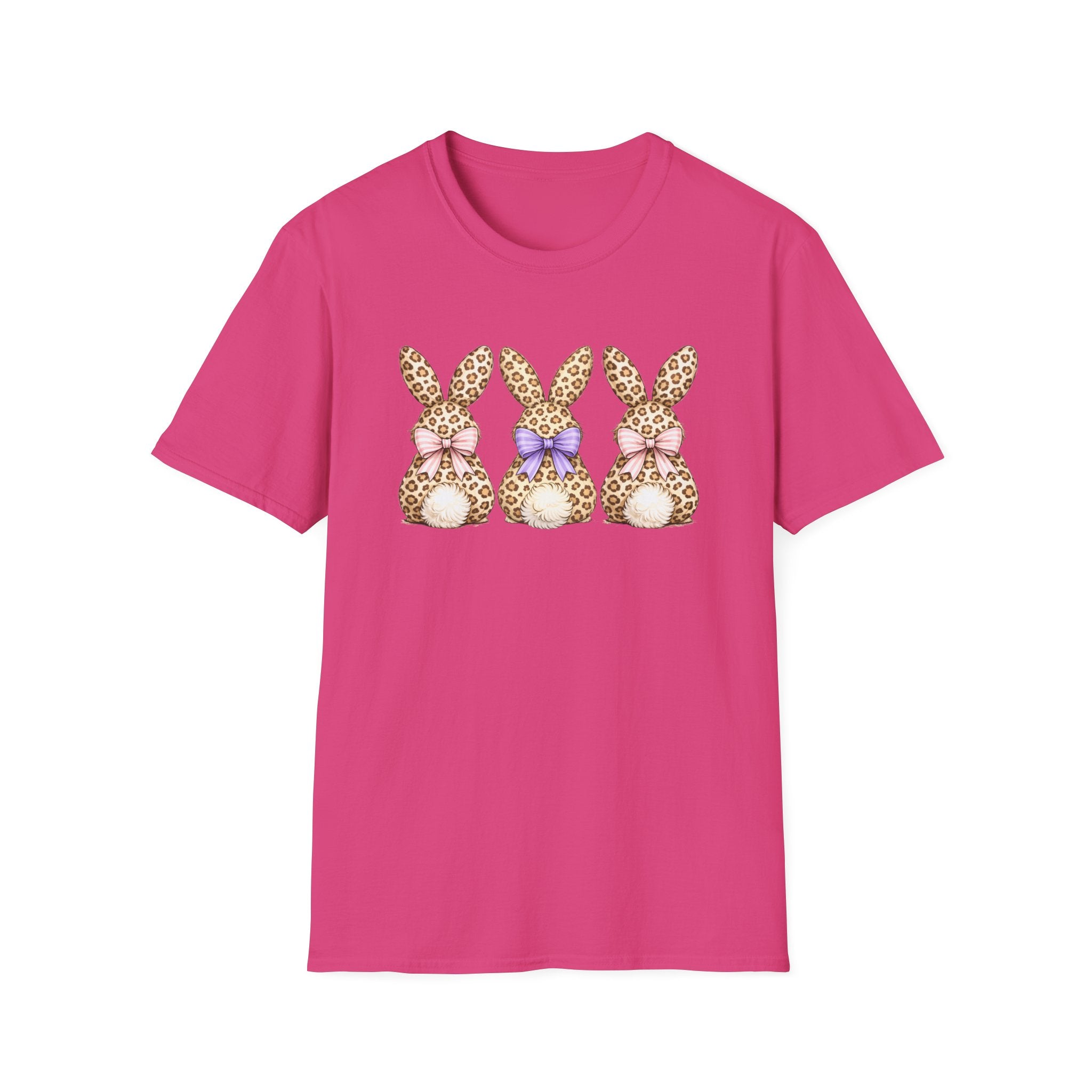 Leopard Easter Bunnies- Unisex Softstyle T-Shirt