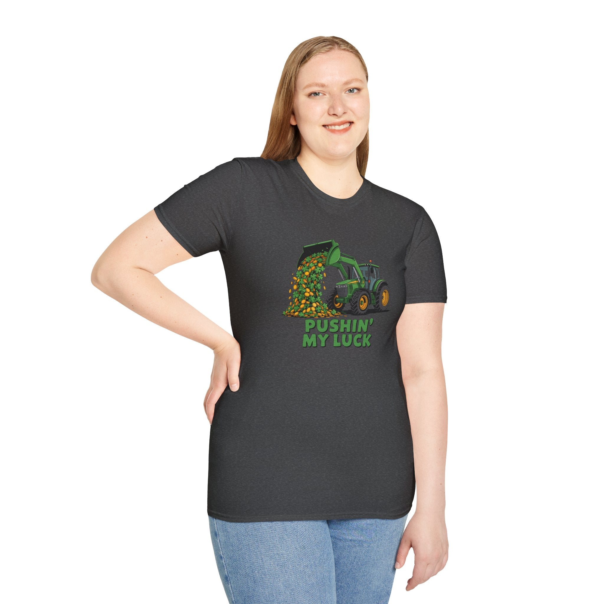 Pushin My Luck- Unisex Softstyle T-Shirt