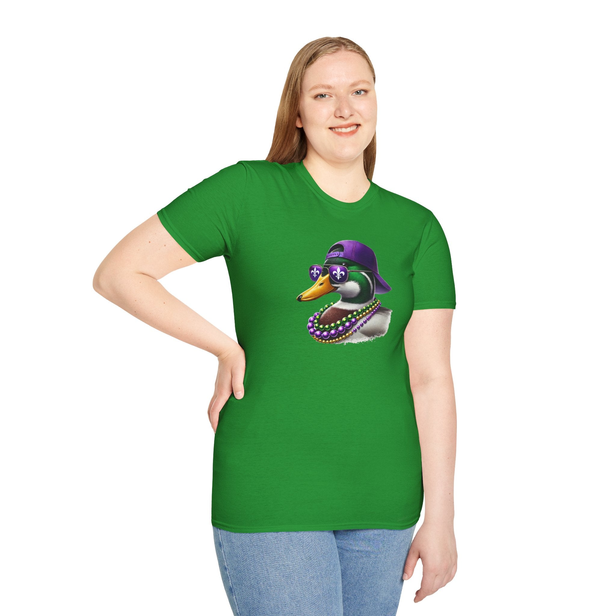 Ducking Mardi Gras- Unisex Softstyle T-Shirt
