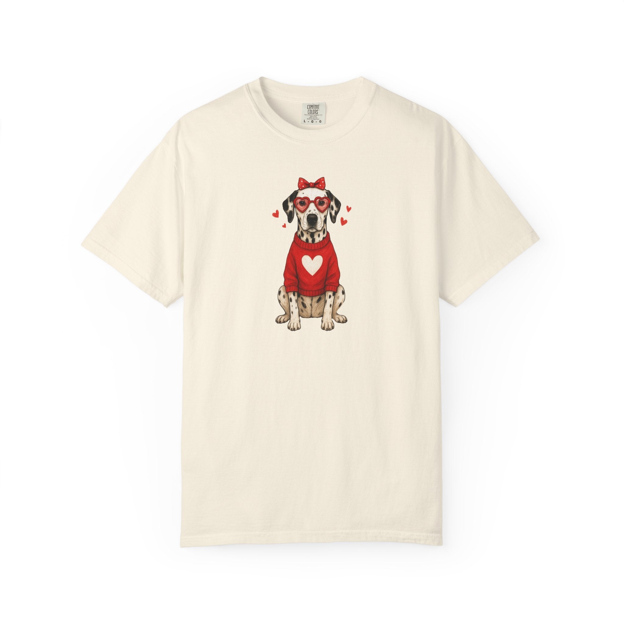 Dalmatian with glasses- Unisex Garment-Dyed T-shirt