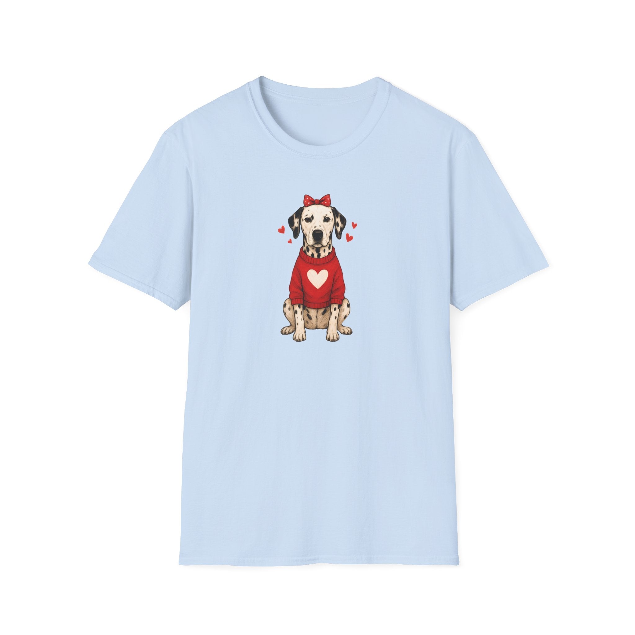 Dalmatian Head bow- Unisex Softstyle T-Shirt