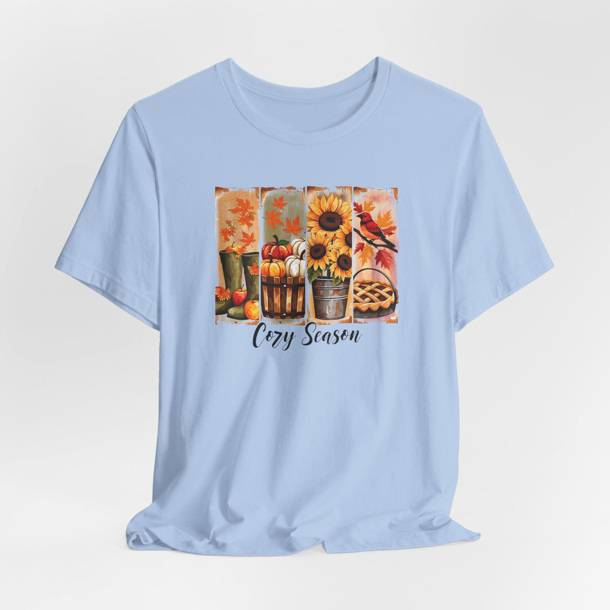 Cozy Season Fall Tee — Sunflower Pumpkin Autumn Graphic Shirt