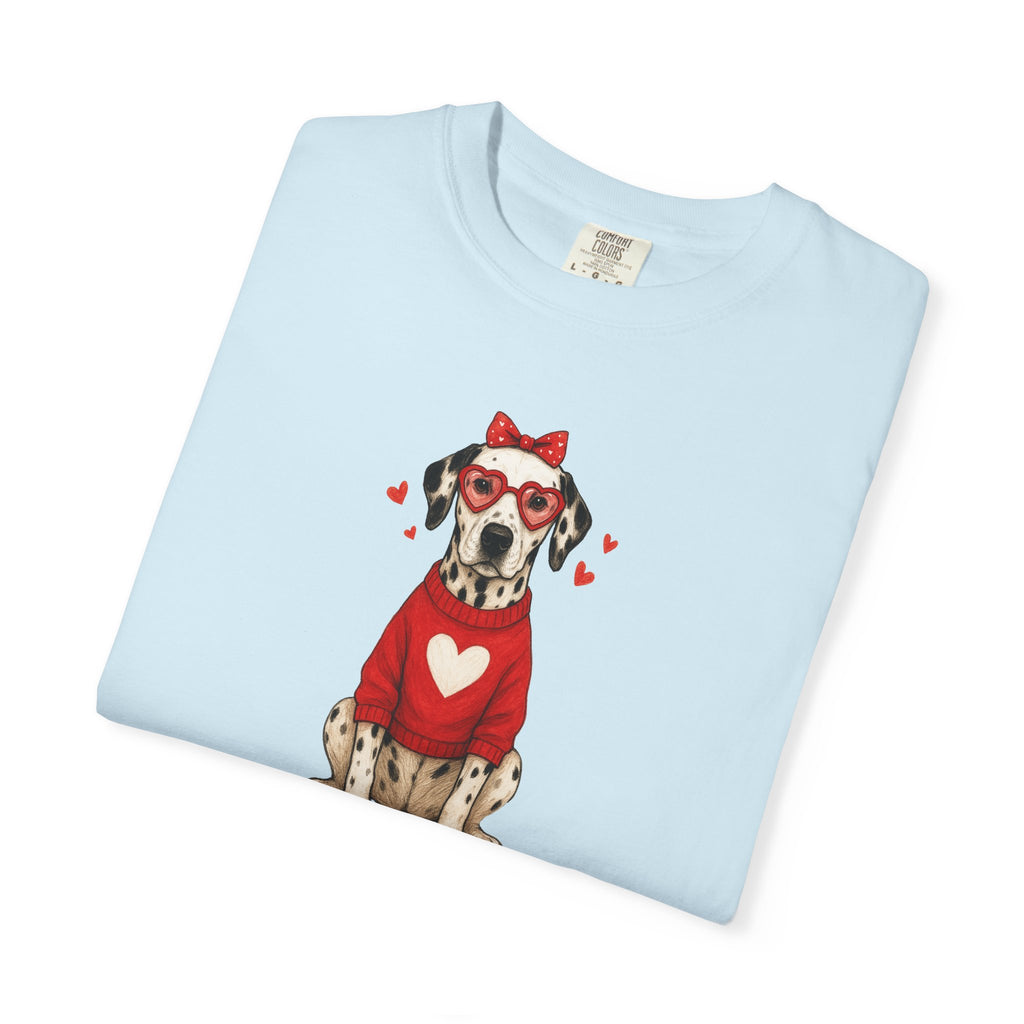 Dalmatian with glasses- Unisex Garment-Dyed T-shirt