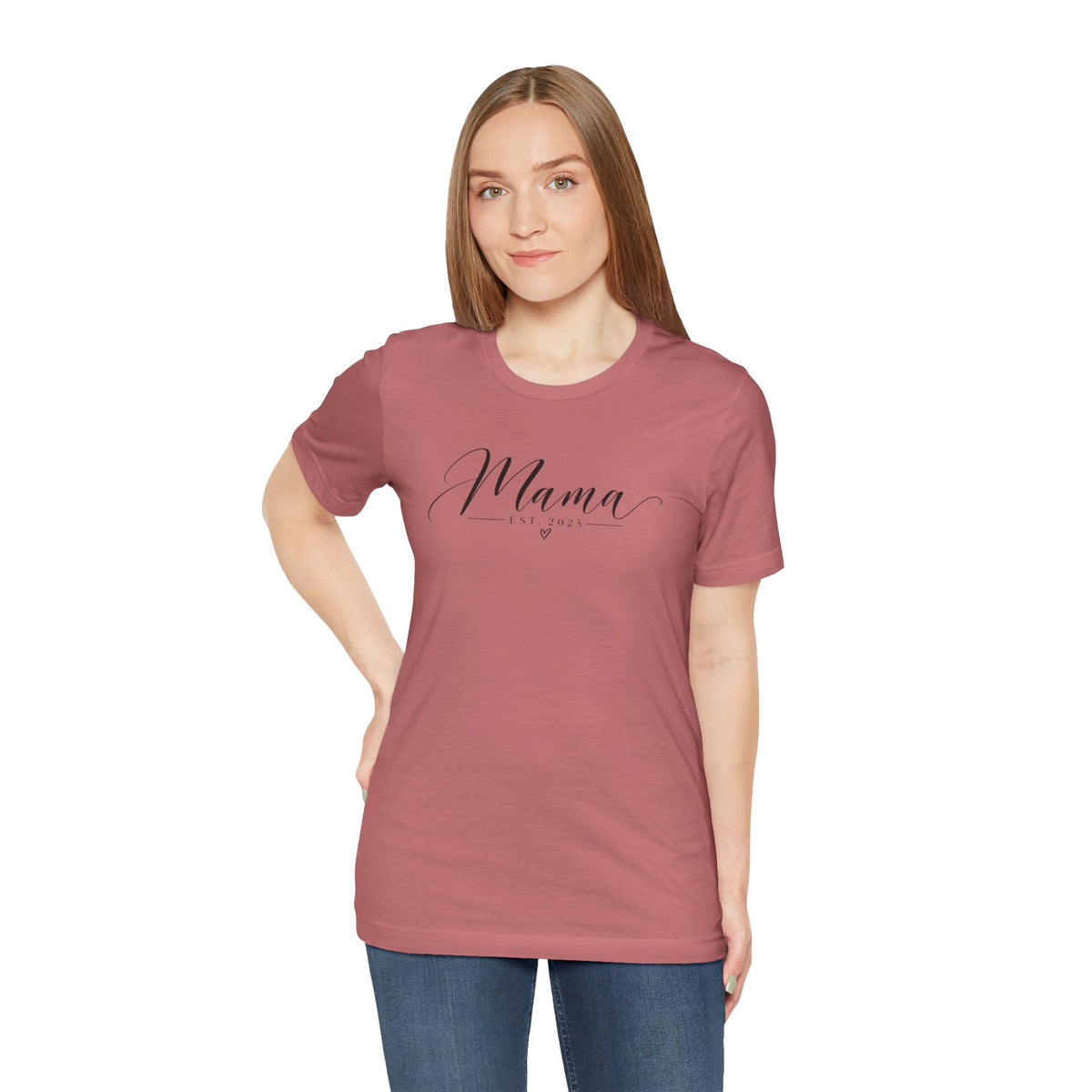 Mama Est. 2025 T-Shirt — Elegant Script Mama Tee