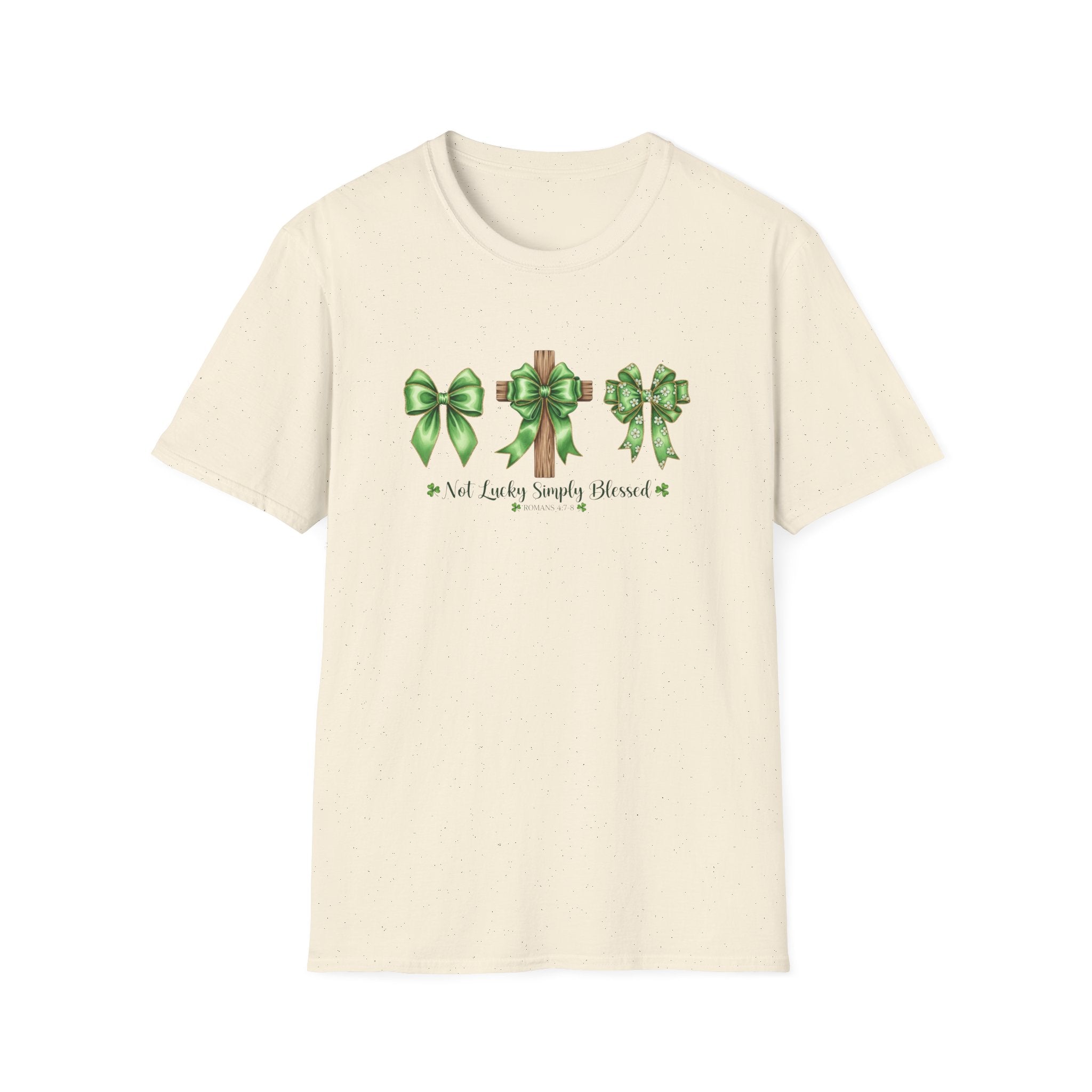 Not Lucky, Simply Blessed- Unisex Softstyle T-Shirt