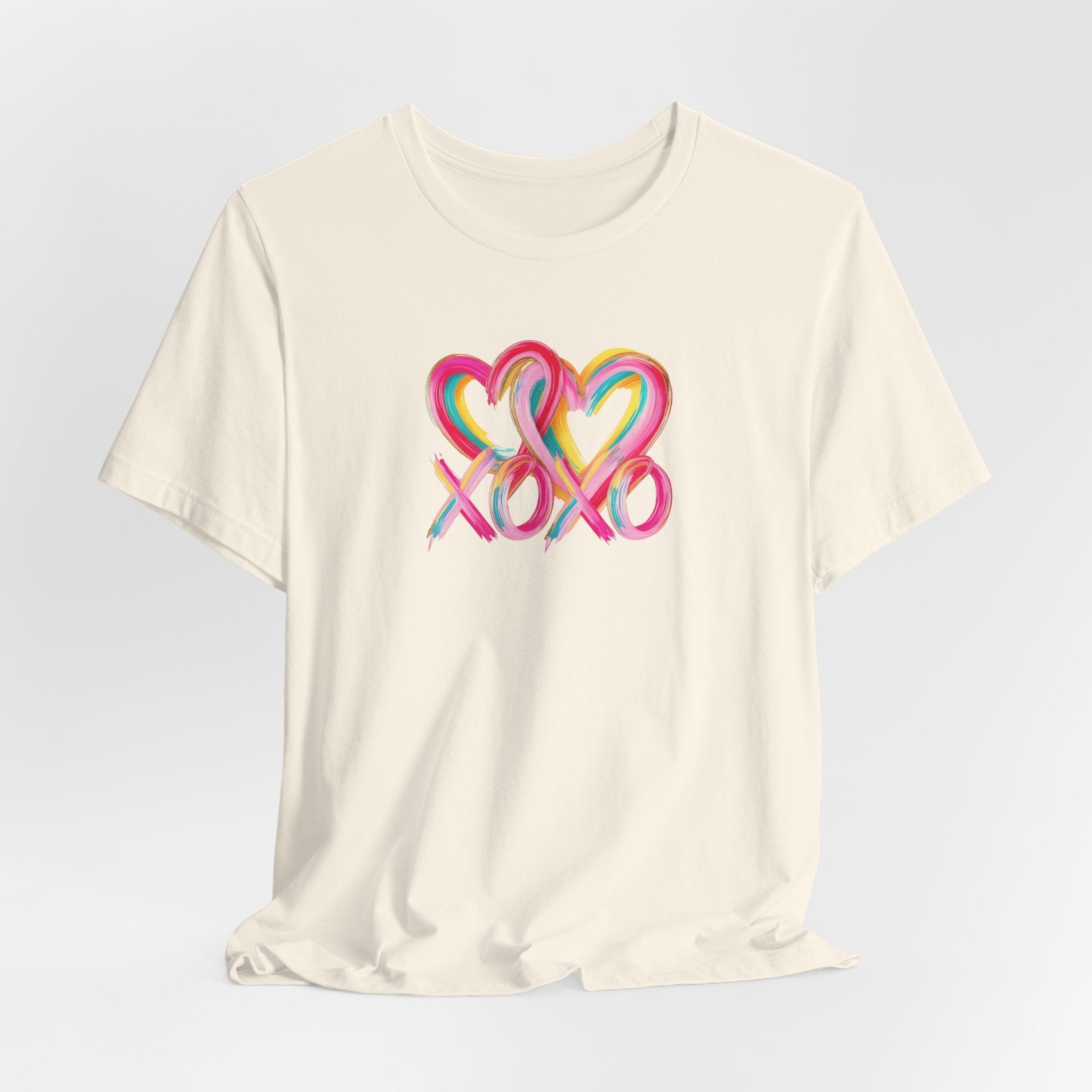 Paint Heart XOXO- Unisex Jersey Short Sleeve Tee