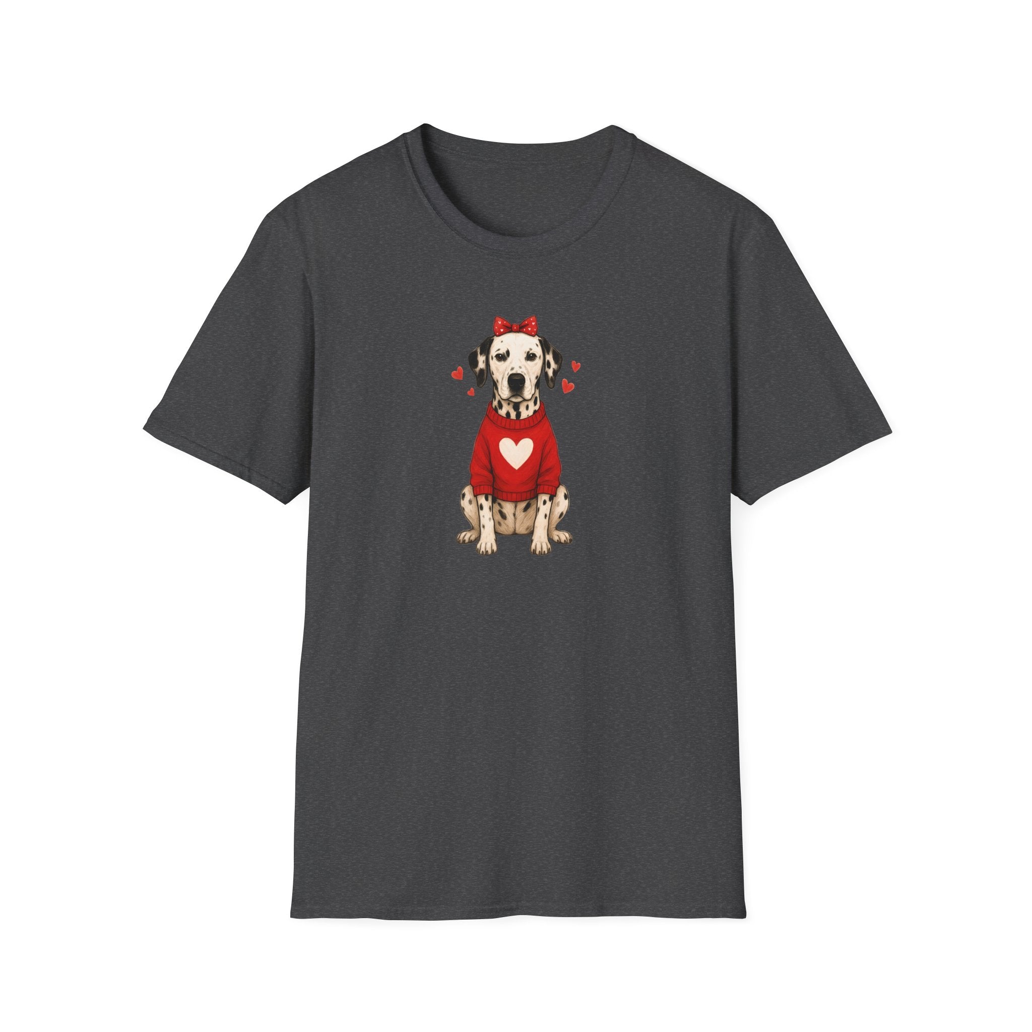 Dalmatian Head bow- Unisex Softstyle T-Shirt