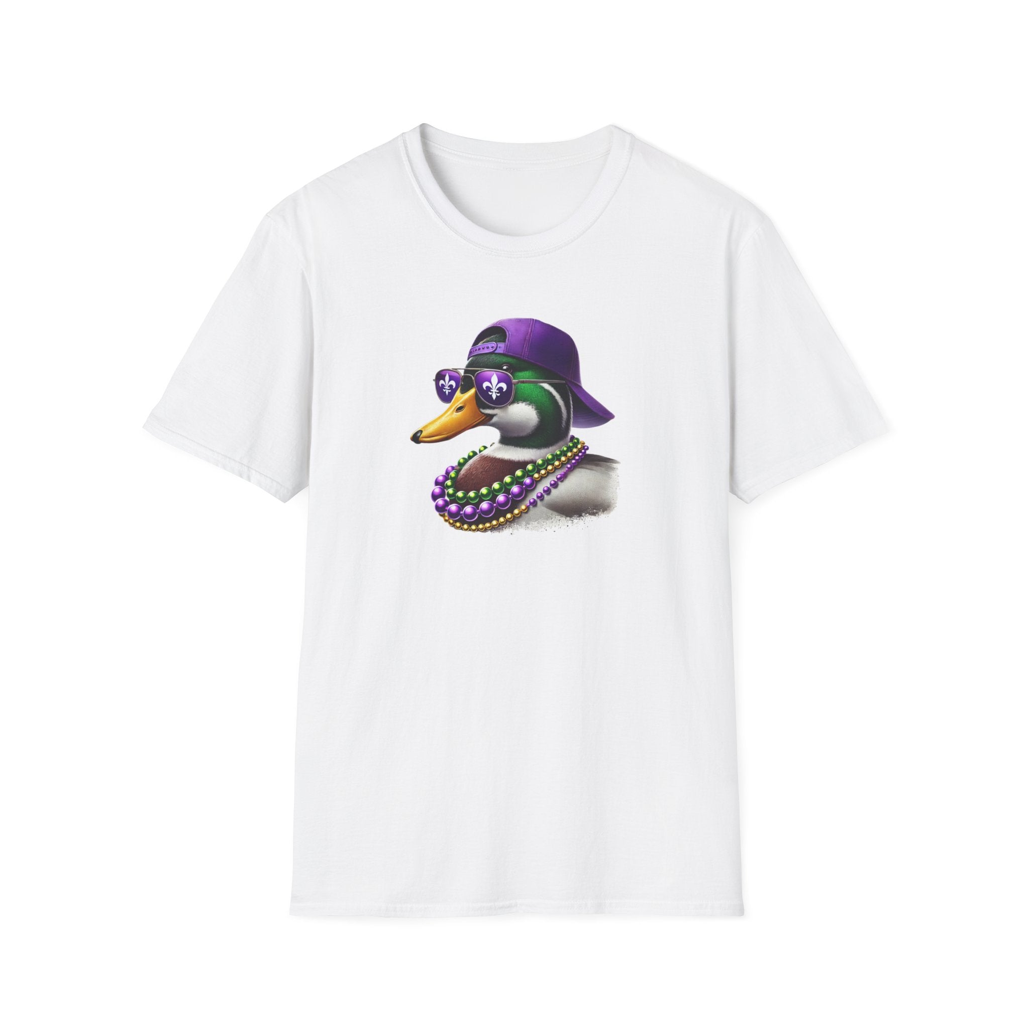 Ducking Mardi Gras- Unisex Softstyle T-Shirt