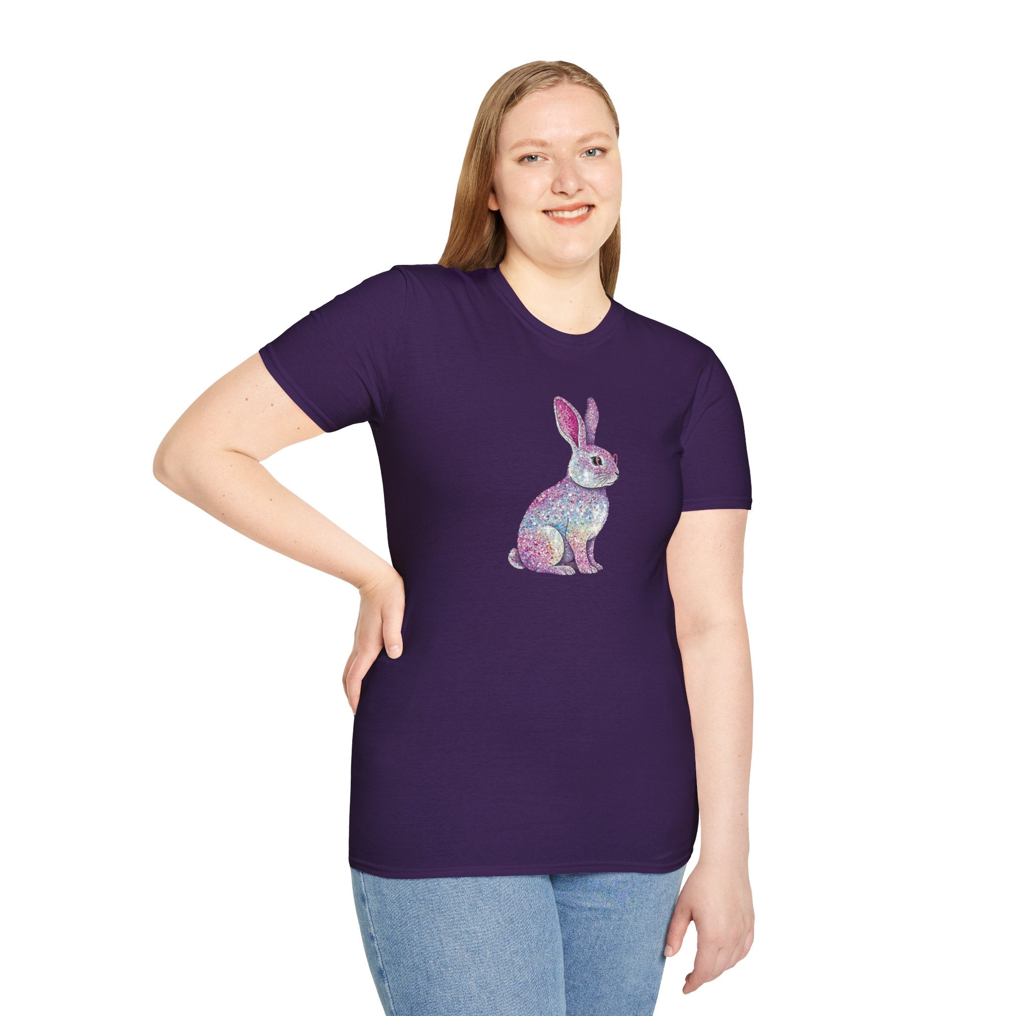 Glitter Bunny- Unisex Softstyle T-Shirt