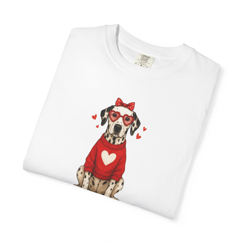 Dalmatian with glasses- Unisex Garment-Dyed T-shirt