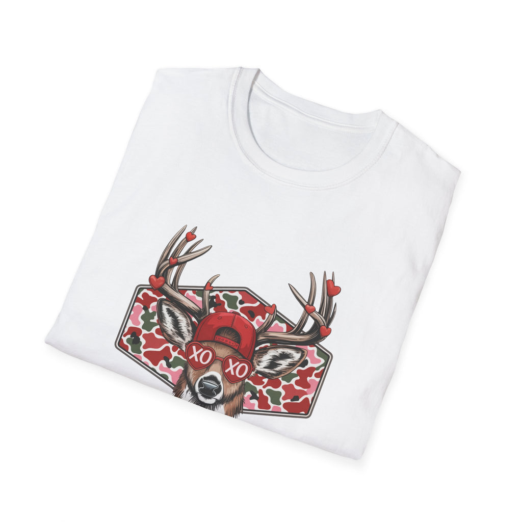 Deer Valentine- Unisex Softstyle T-Shirt