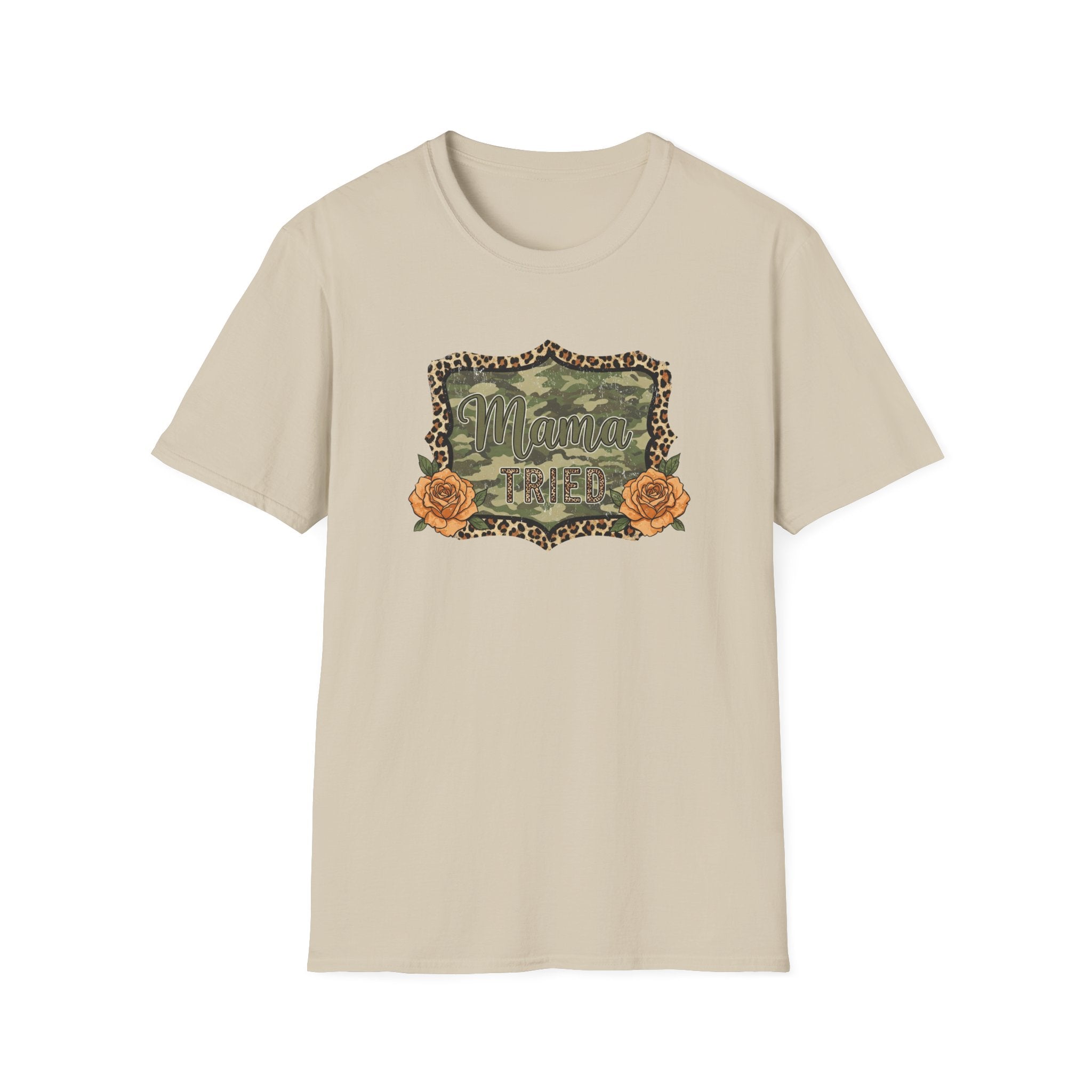 Mama Tried Camo- Unisex Softstyle T-Shirt