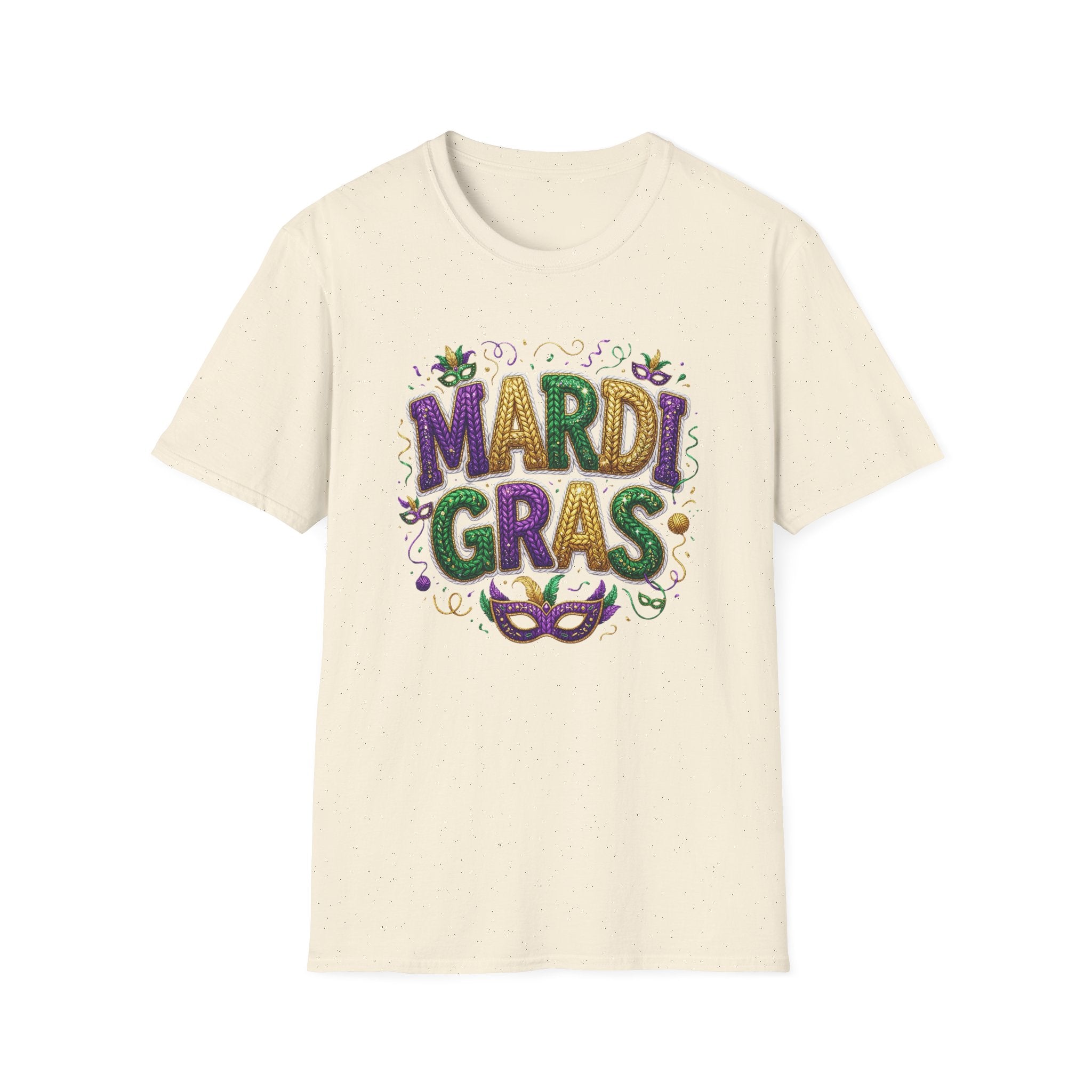 Braided Mardi Gras- Unisex Softstyle T-Shirt
