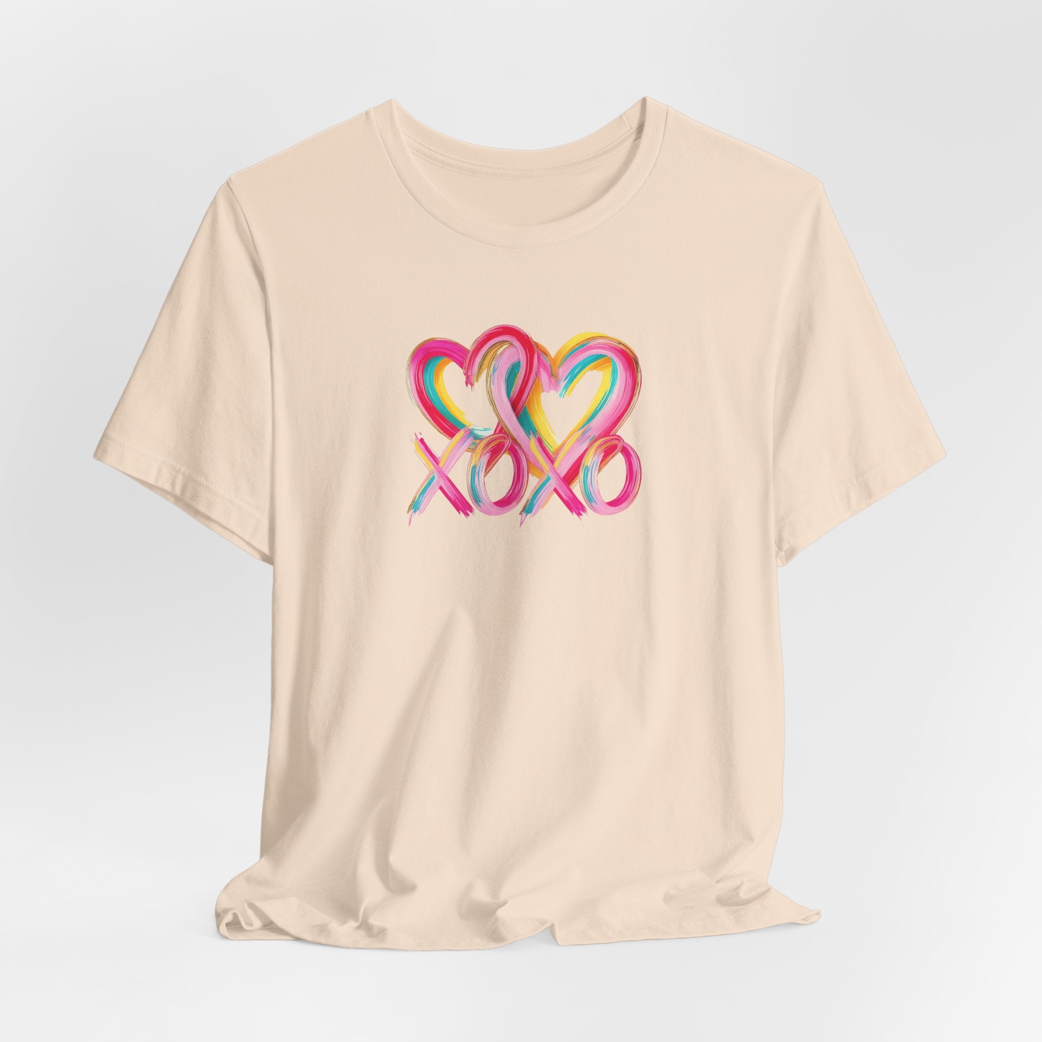 Paint Heart XOXO- Unisex Jersey Short Sleeve Tee