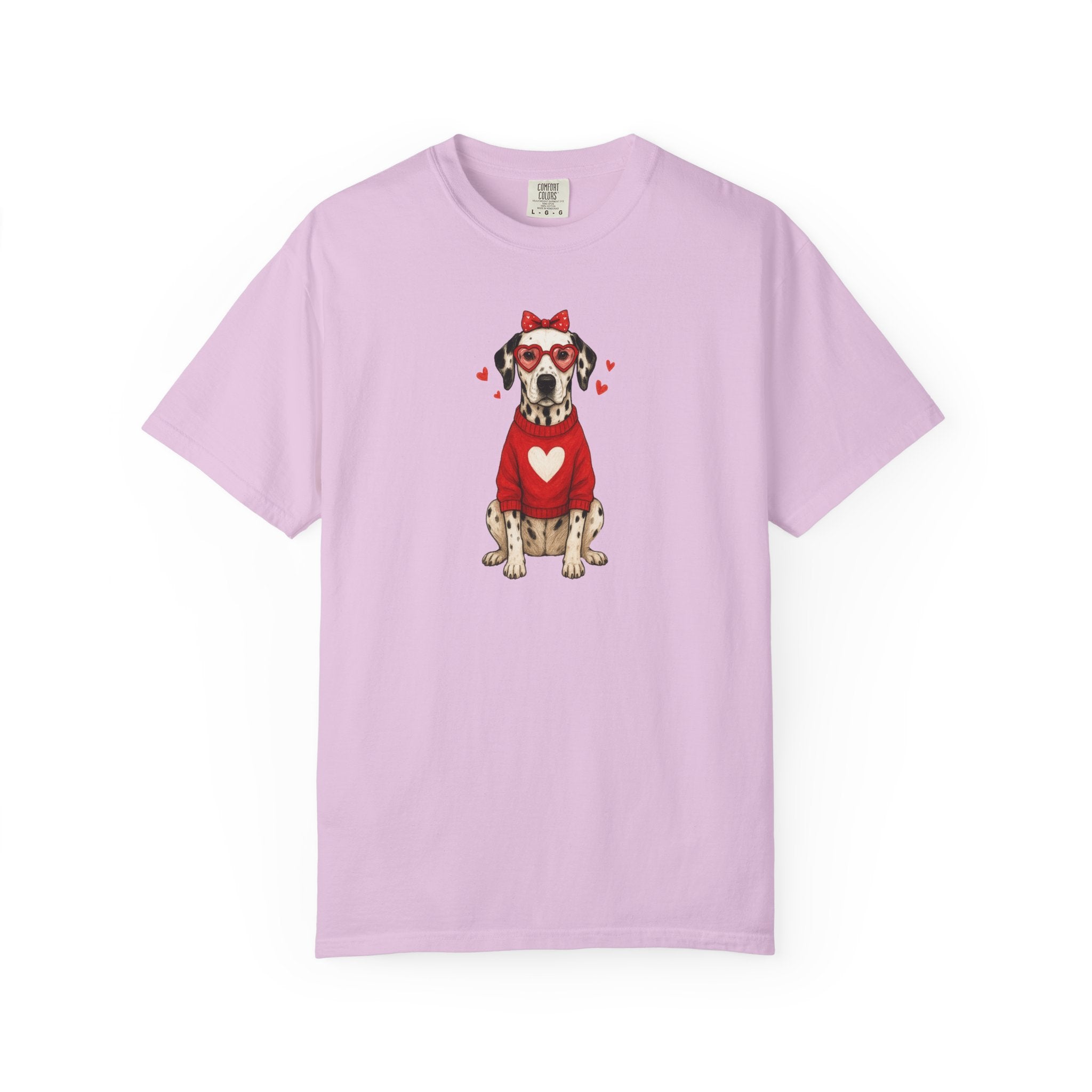 Dalmatian with glasses- Unisex Garment-Dyed T-shirt