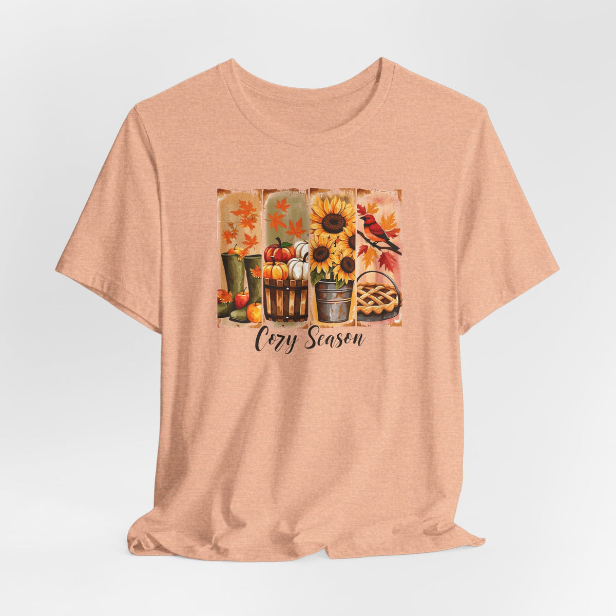 Cozy Season Fall Tee — Sunflower Pumpkin Autumn Graphic Shirt