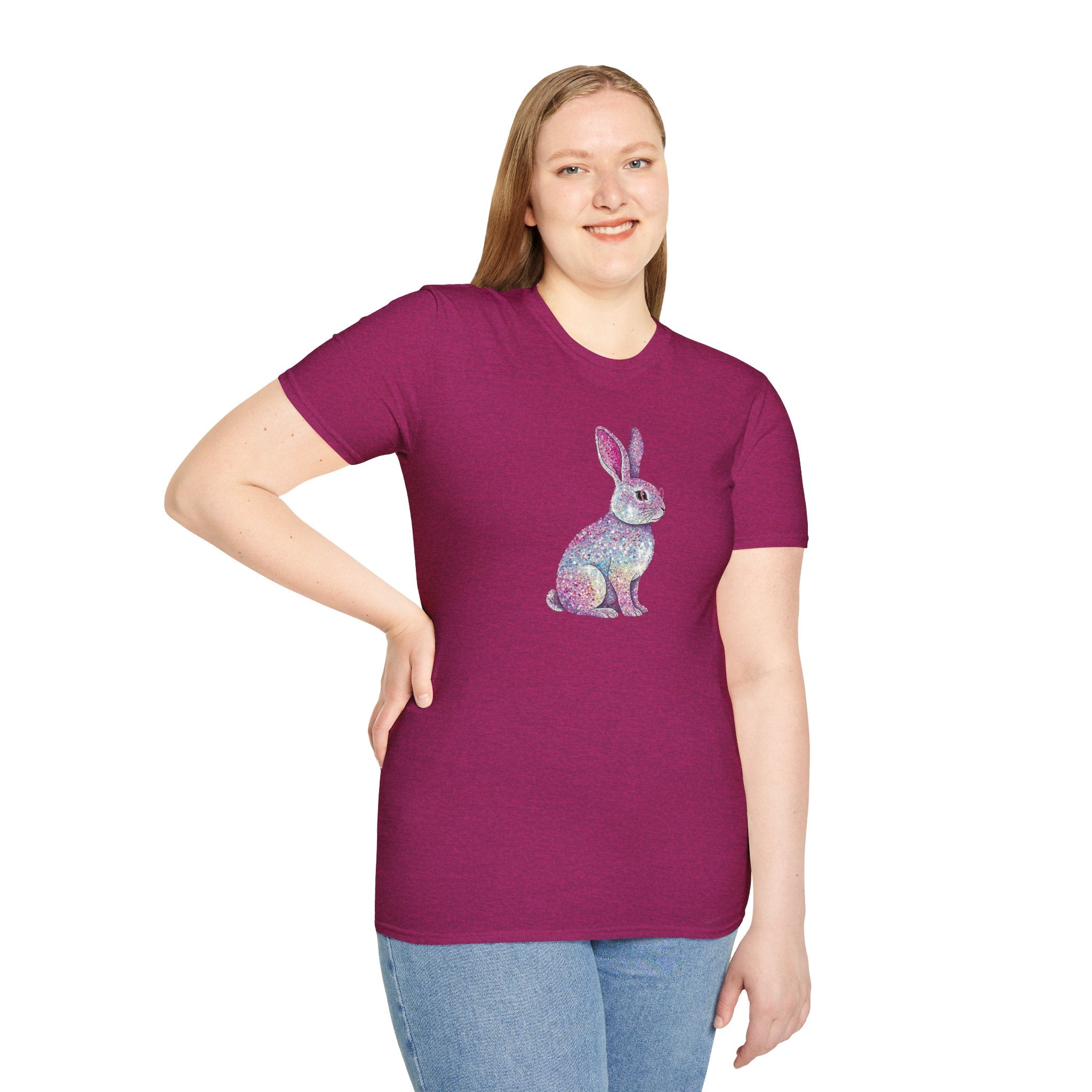 Glitter Bunny- Unisex Softstyle T-Shirt