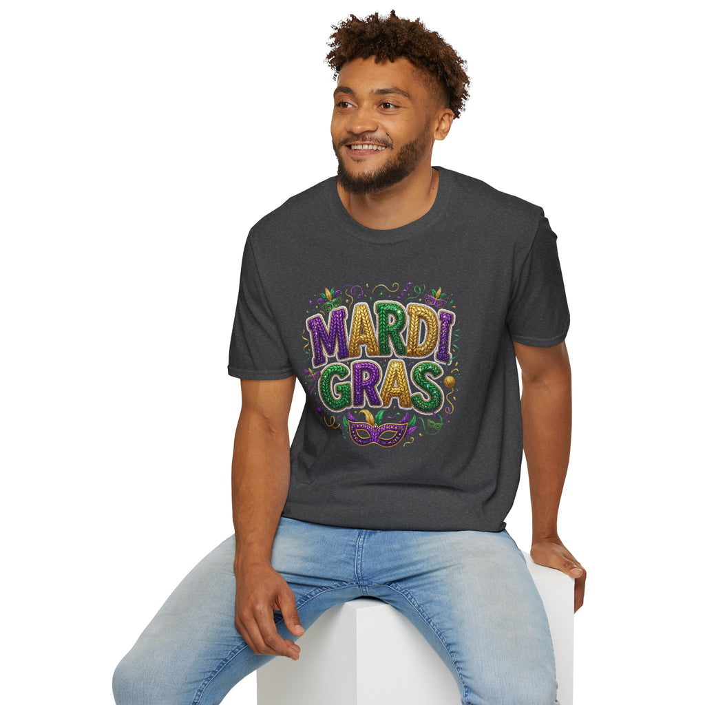 Braided Mardi Gras- Unisex Softstyle T-Shirt