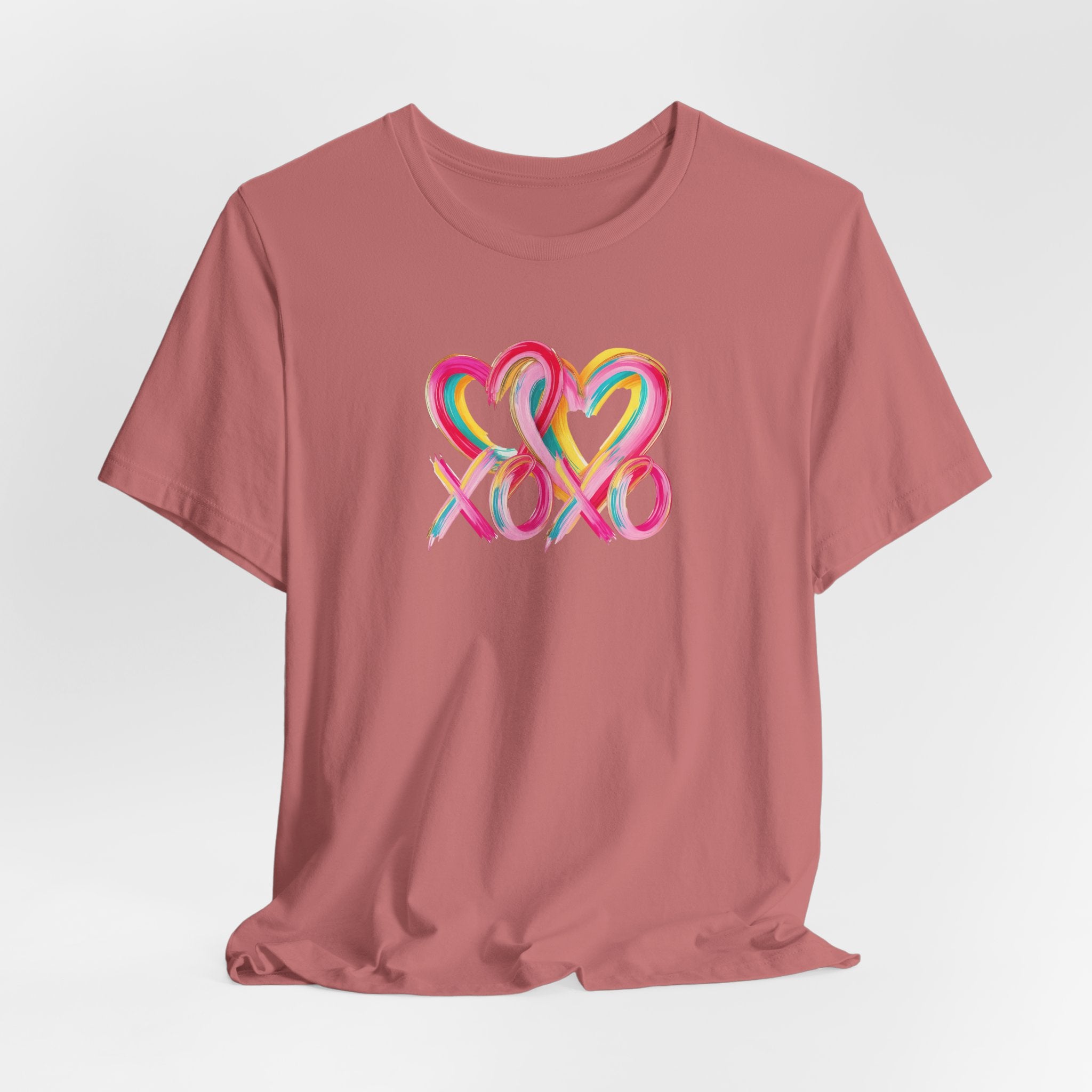 Paint Heart XOXO- Unisex Jersey Short Sleeve Tee
