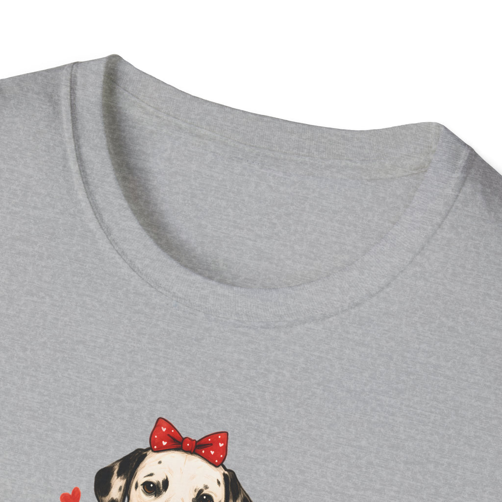 Dalmatian Head bow- Unisex Softstyle T-Shirt