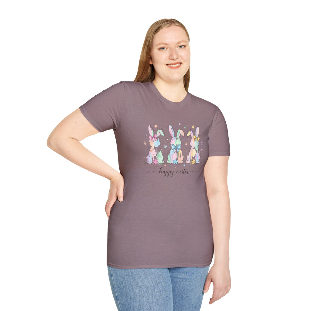 Spring Color Bunny- Unisex Softstyle T-Shirt