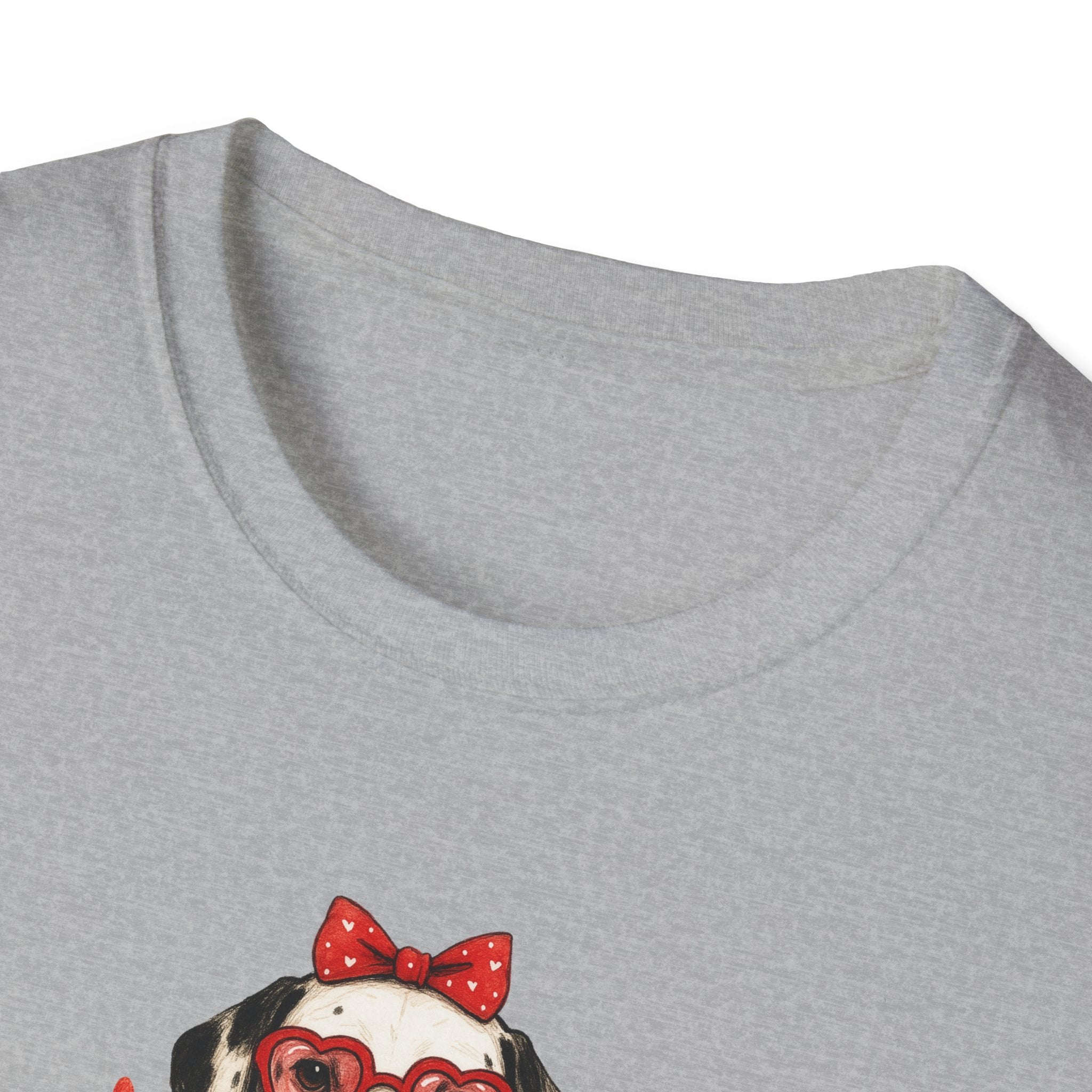 Dalmatian With Glasses- Unisex Softstyle T-Shirt