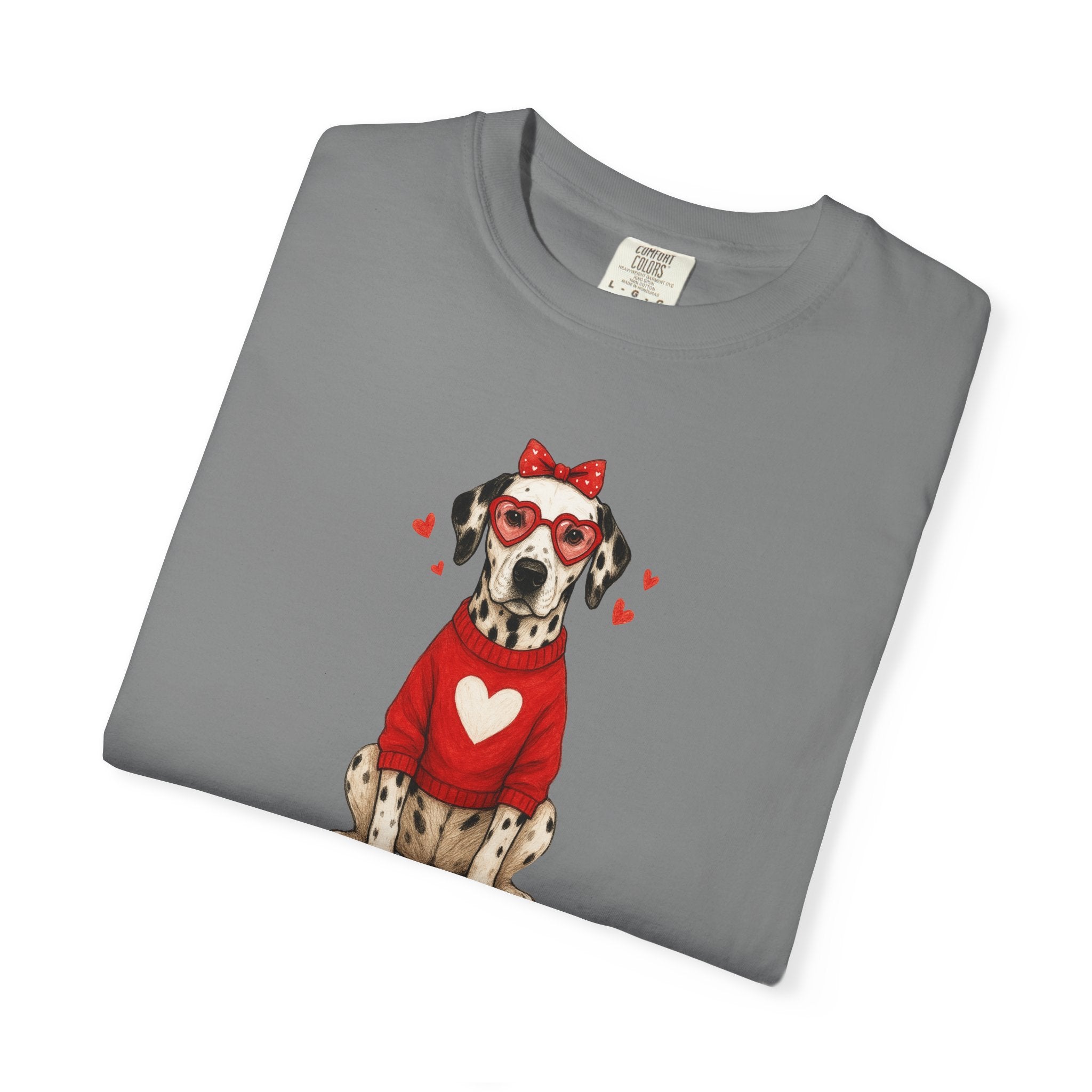Dalmatian with glasses- Unisex Garment-Dyed T-shirt
