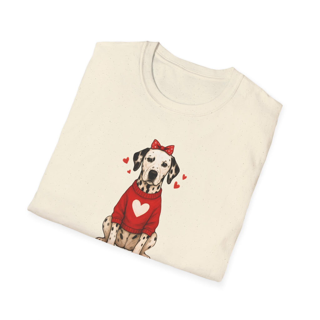 Dalmatian Head bow- Unisex Softstyle T-Shirt