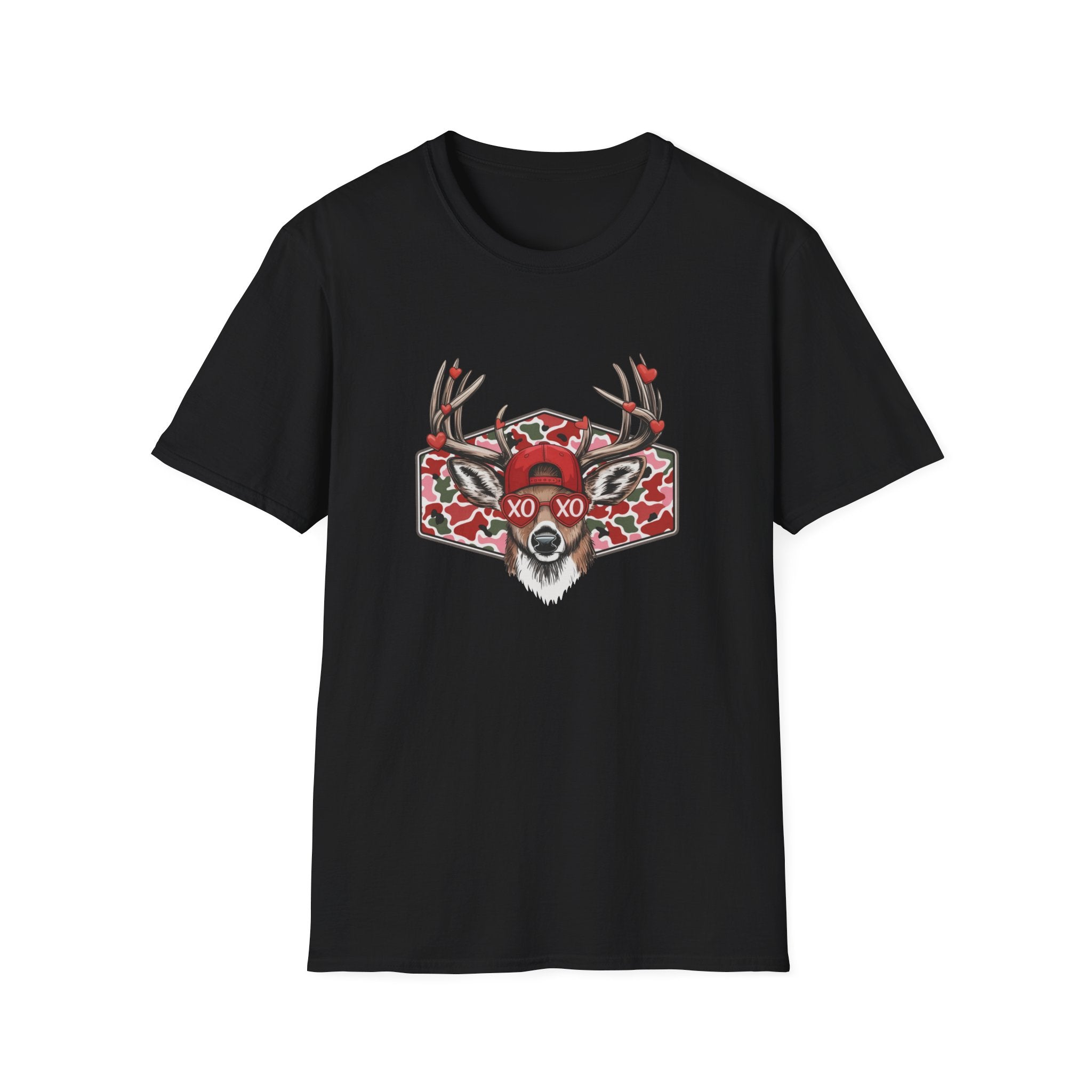 Deer Valentine- Unisex Softstyle T-Shirt