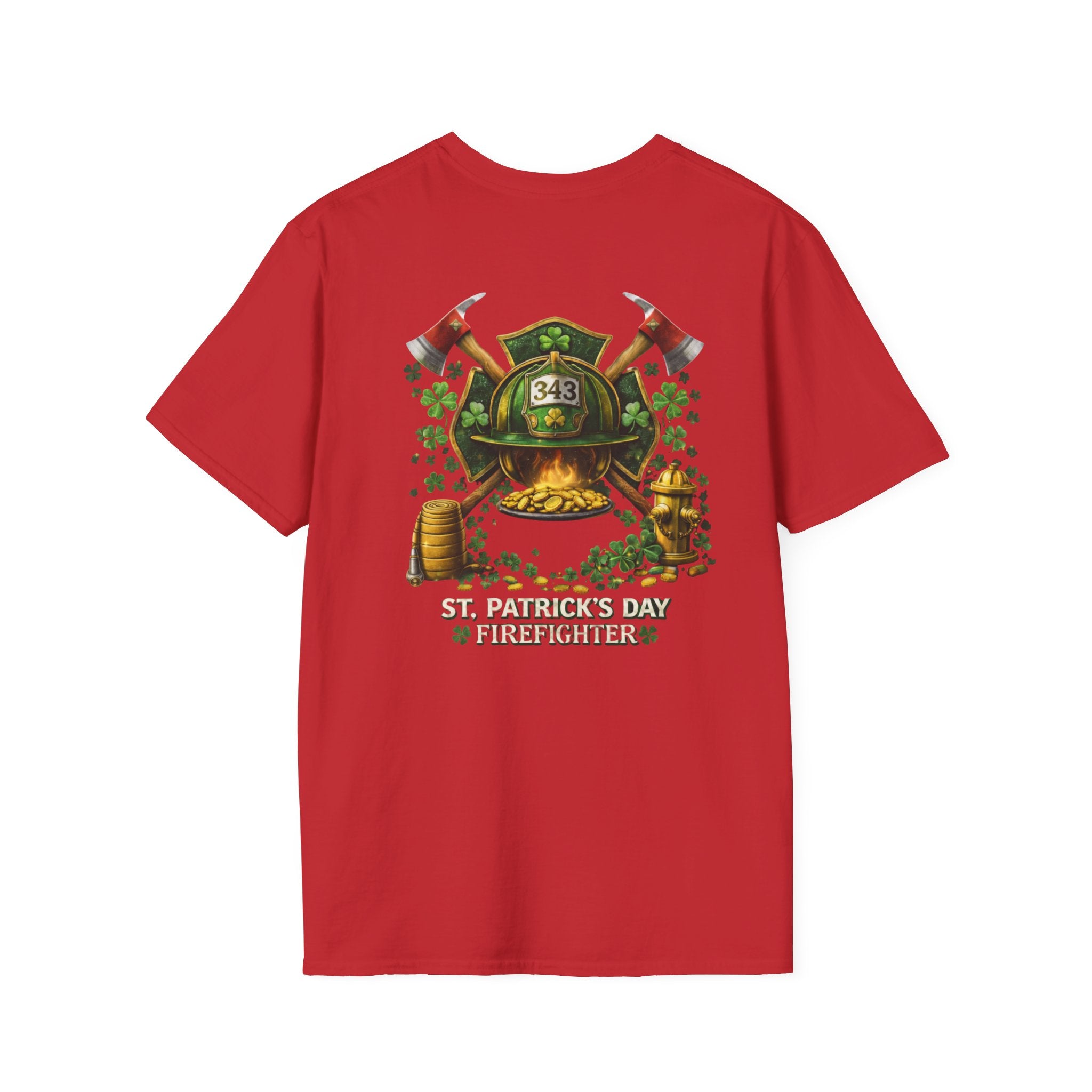 Lucky Firefighter- Unisex Softstyle T-Shirt