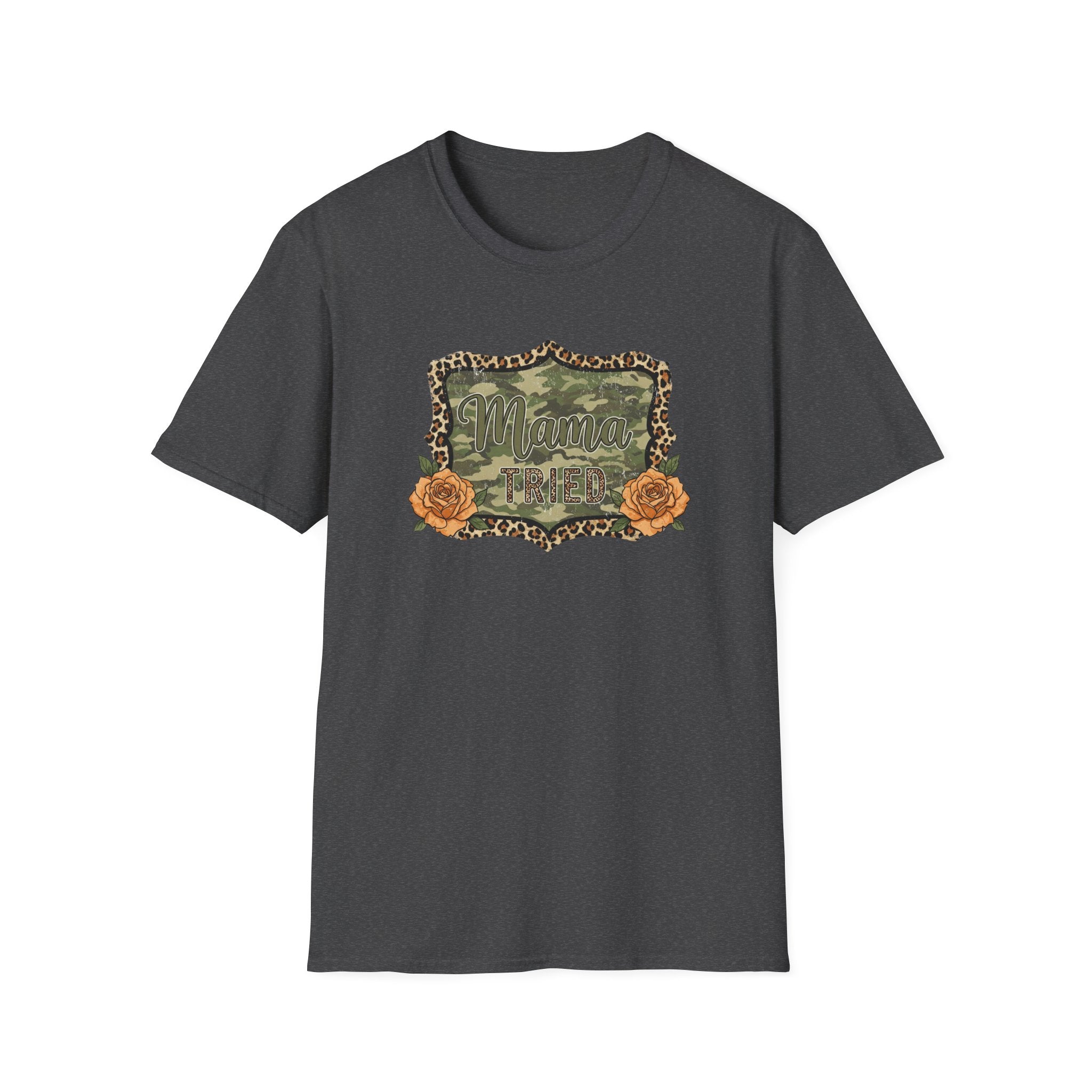 Mama Tried Camo- Unisex Softstyle T-Shirt