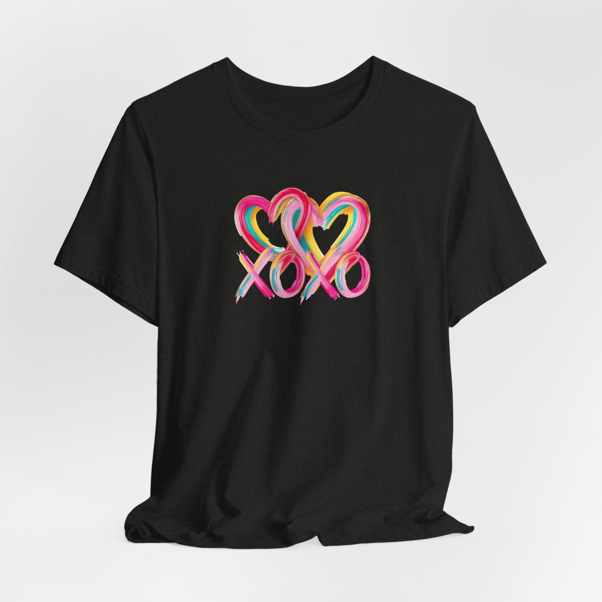 Paint Heart XOXO- Unisex Jersey Short Sleeve Tee