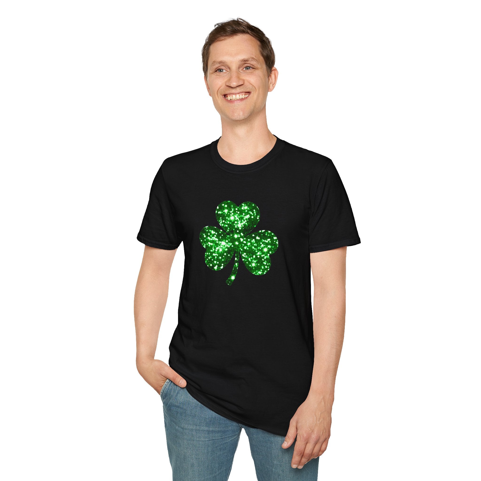 3 leaf clover- Unisex Softstyle T-Shirt