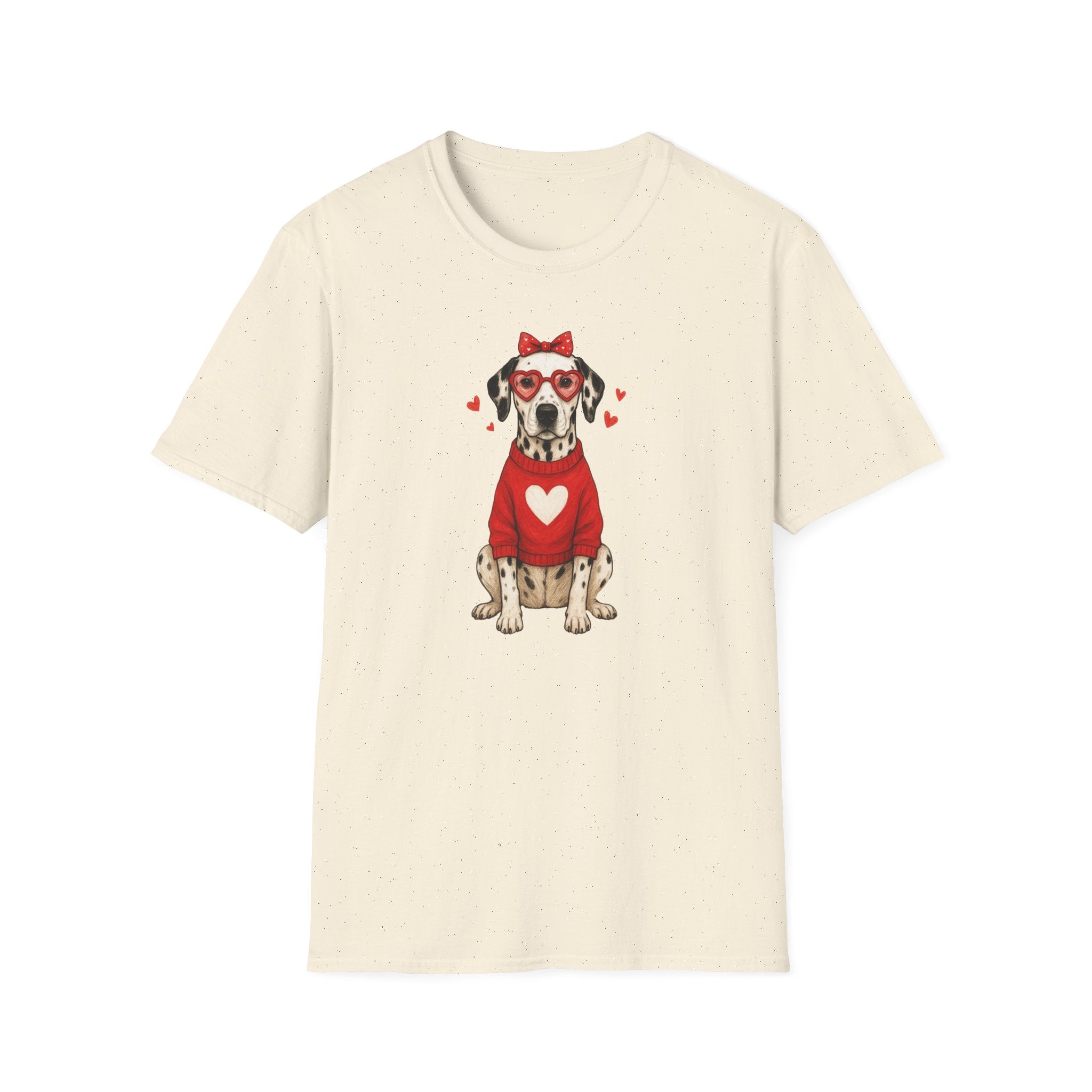 Dalmatian With Glasses- Unisex Softstyle T-Shirt