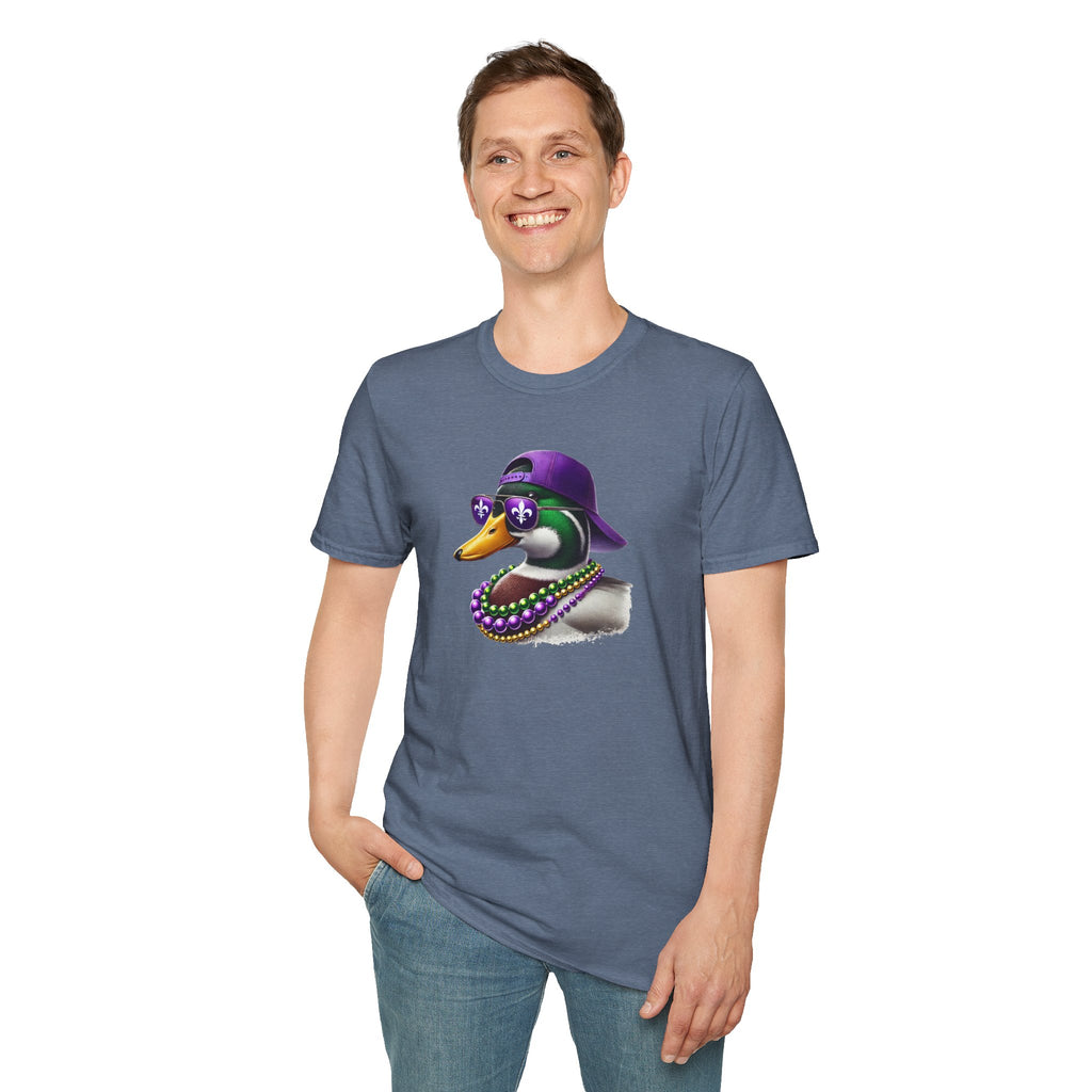 Ducking Mardi Gras- Unisex Softstyle T-Shirt