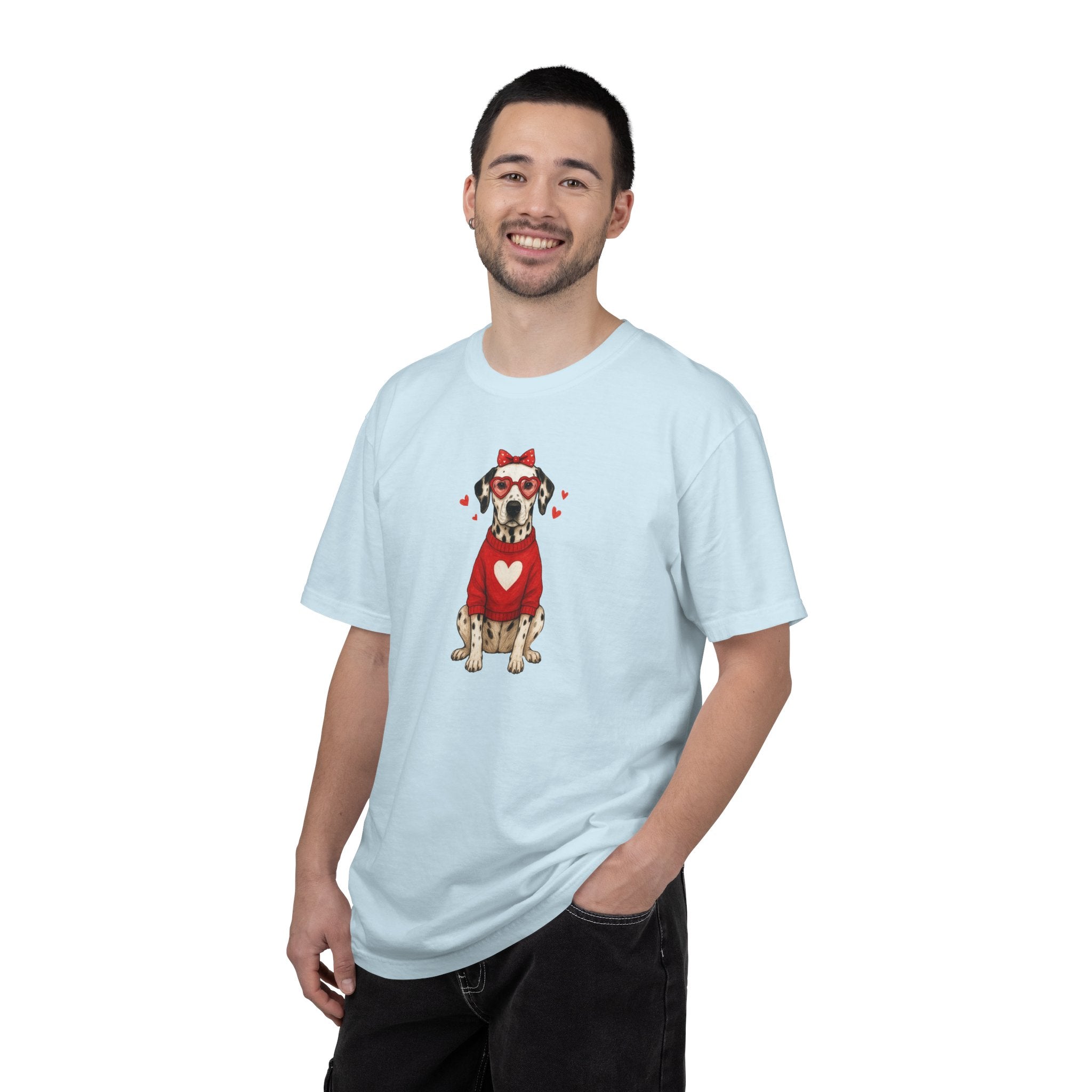 Dalmatian with glasses- Unisex Garment-Dyed T-shirt