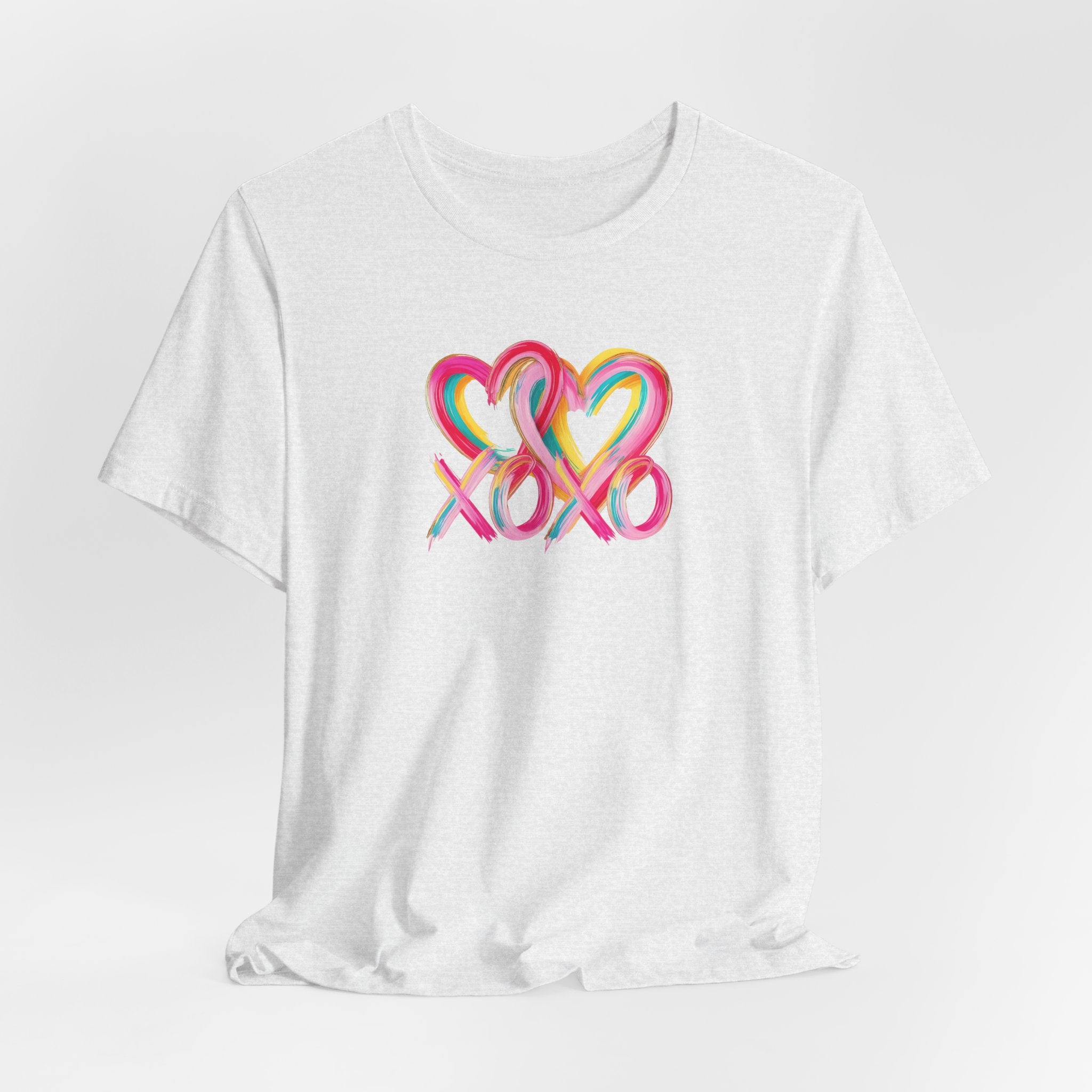 Paint Heart XOXO- Unisex Jersey Short Sleeve Tee